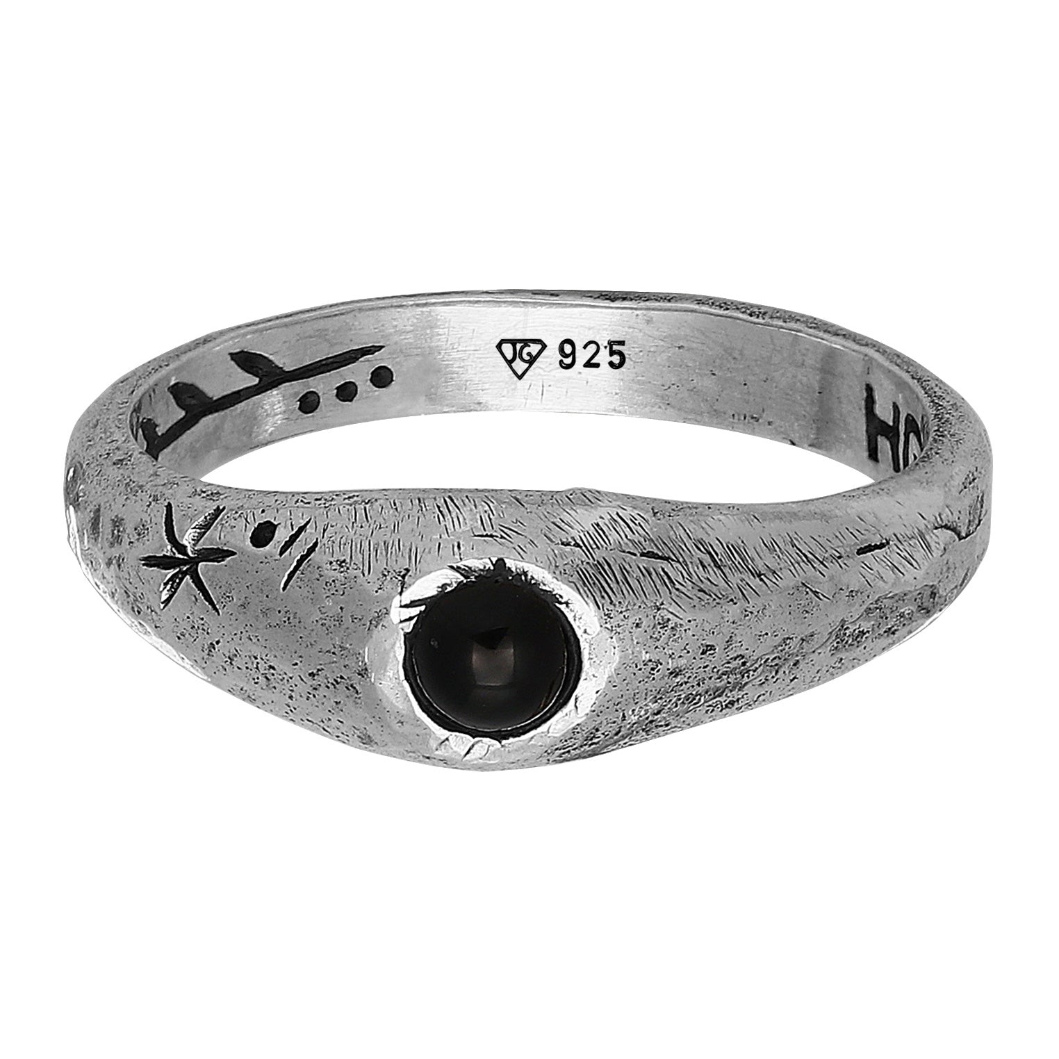 Silber - HAZE & GLORY | Cast Away Ring - Schwarzer Onyx