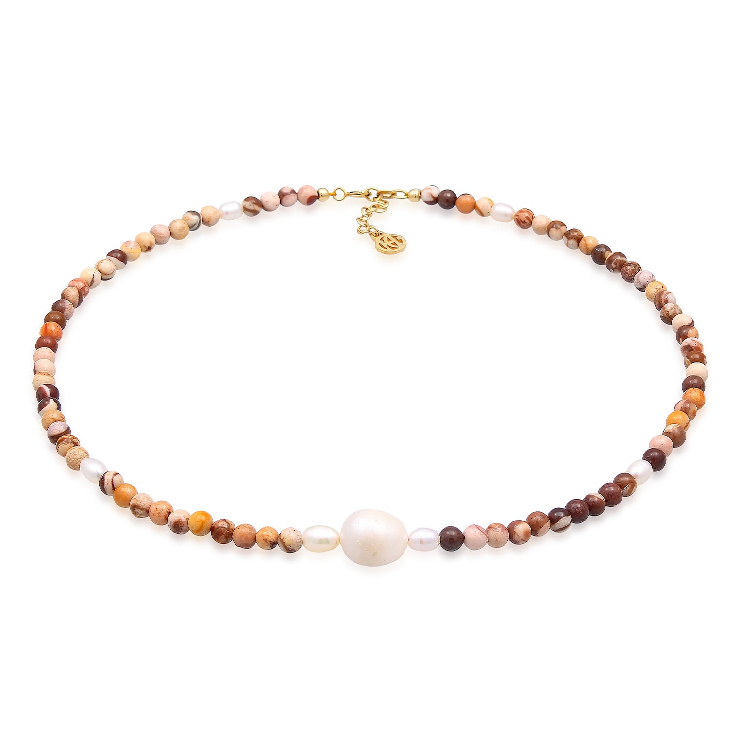 Braun - HAZE & GLORY | Melange Perlen Choker Halskette