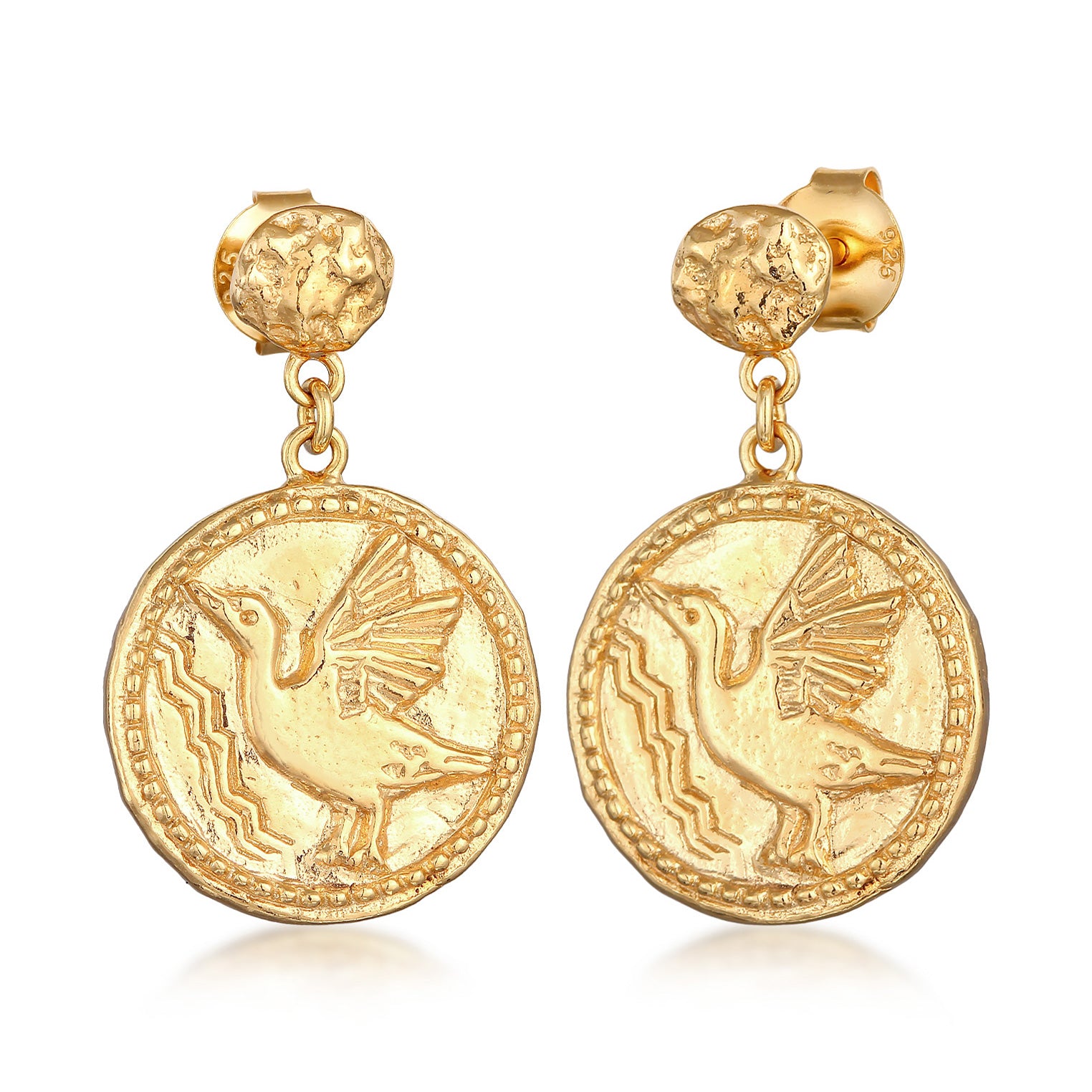 Gold - HAZE & GLORY | Ra Ohrringe 925 Silber vergoldet