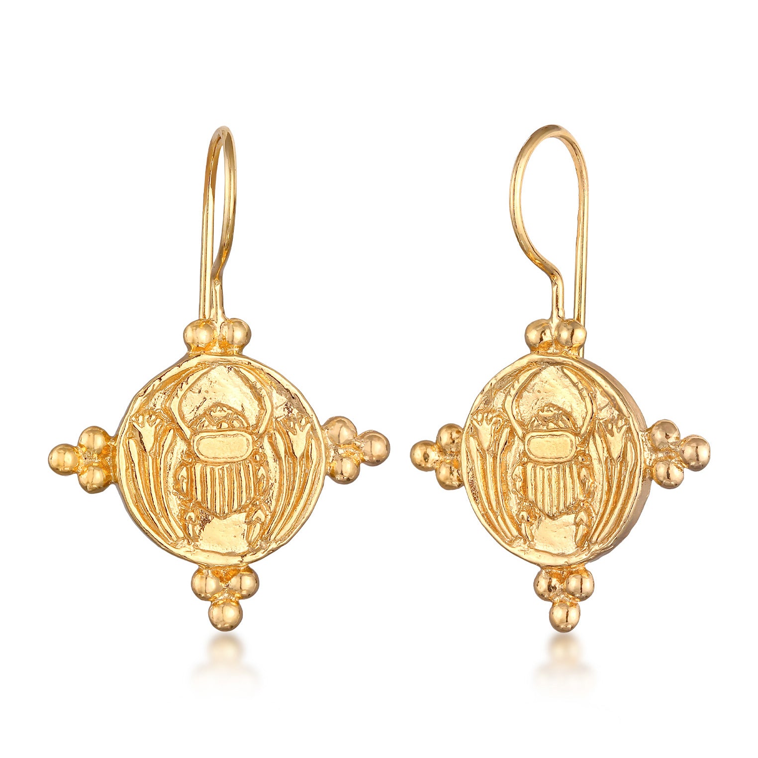 Gold - HAZE & GLORY | Scarabäus Ohrringe 925 Silber vergoldet