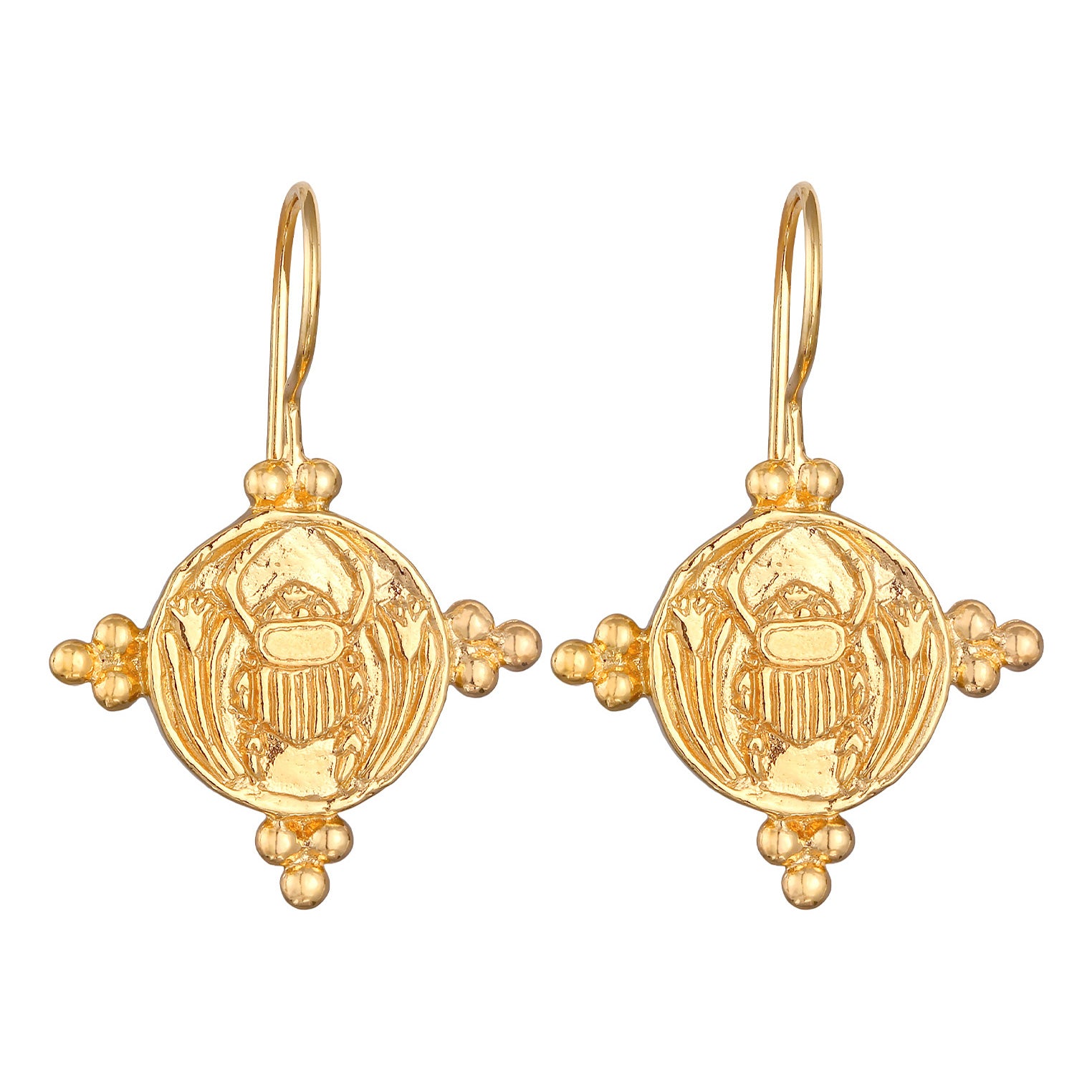 Gold - HAZE & GLORY | Scarabäus Ohrringe 925 Silber vergoldet