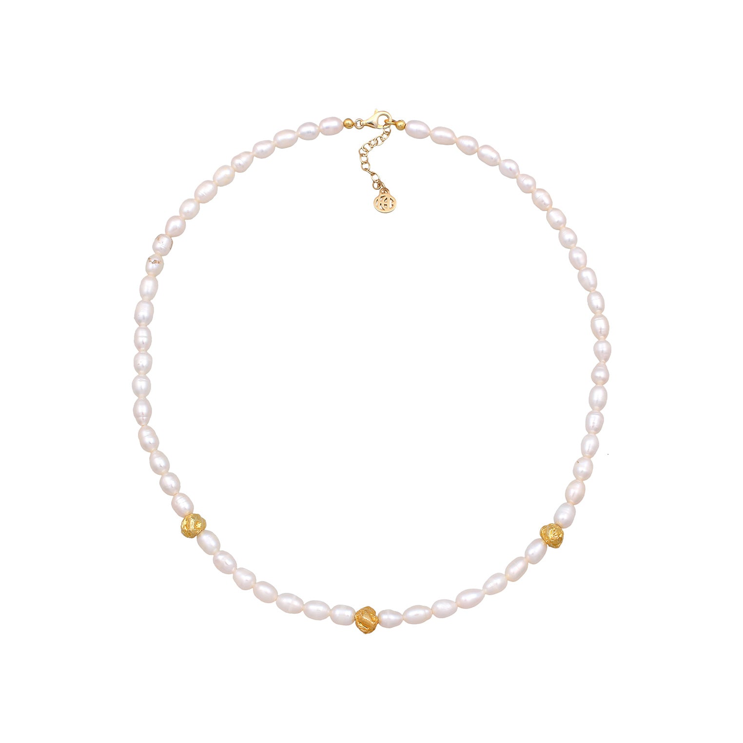 Gold - HAZE & GLORY | Pacifica Perlenkette, 925 Silber vergoldet