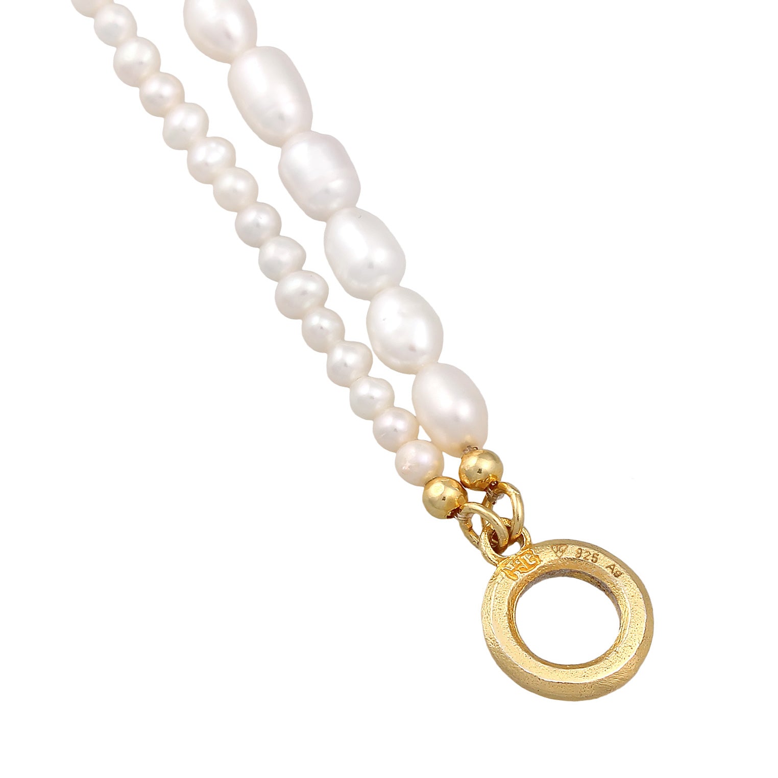 Gold - HAZE & GLORY | Artic Perlenkette 925 Silber vergoldet