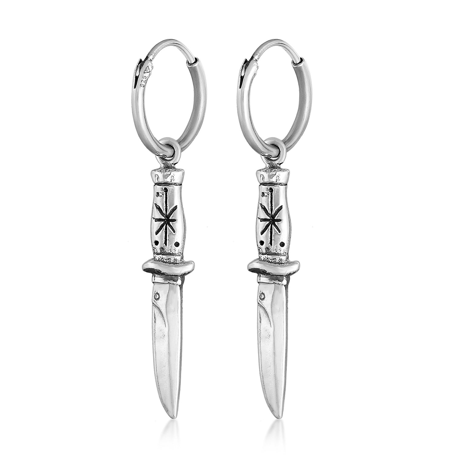 Hoop earrings - The Knife 925 silver
