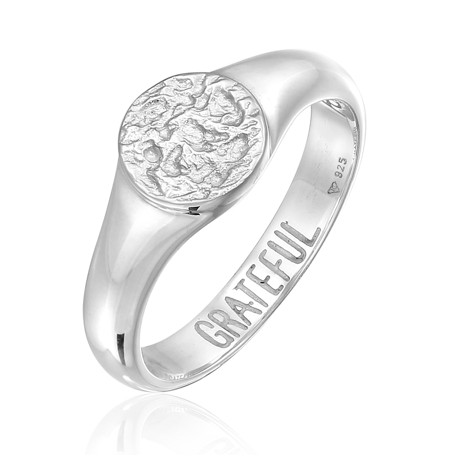 Grateful silver ring