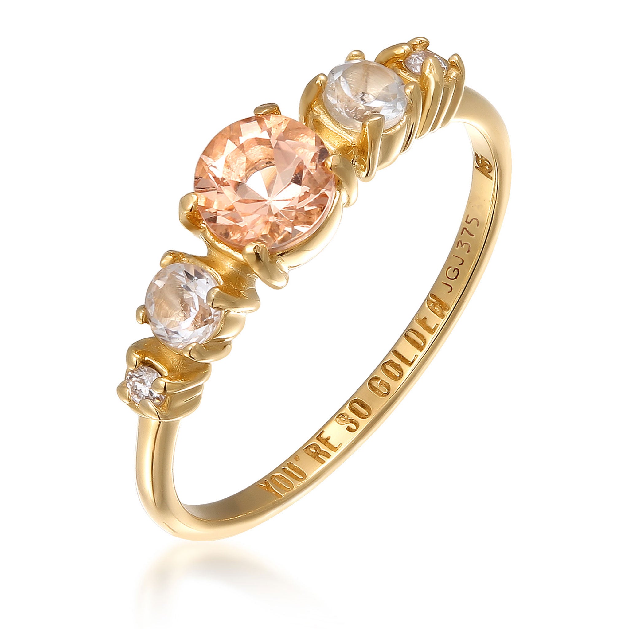 Gold - HAZE & GLORY | Laborgezüchteter Diamant Morganit Topas 375 Gelbgold