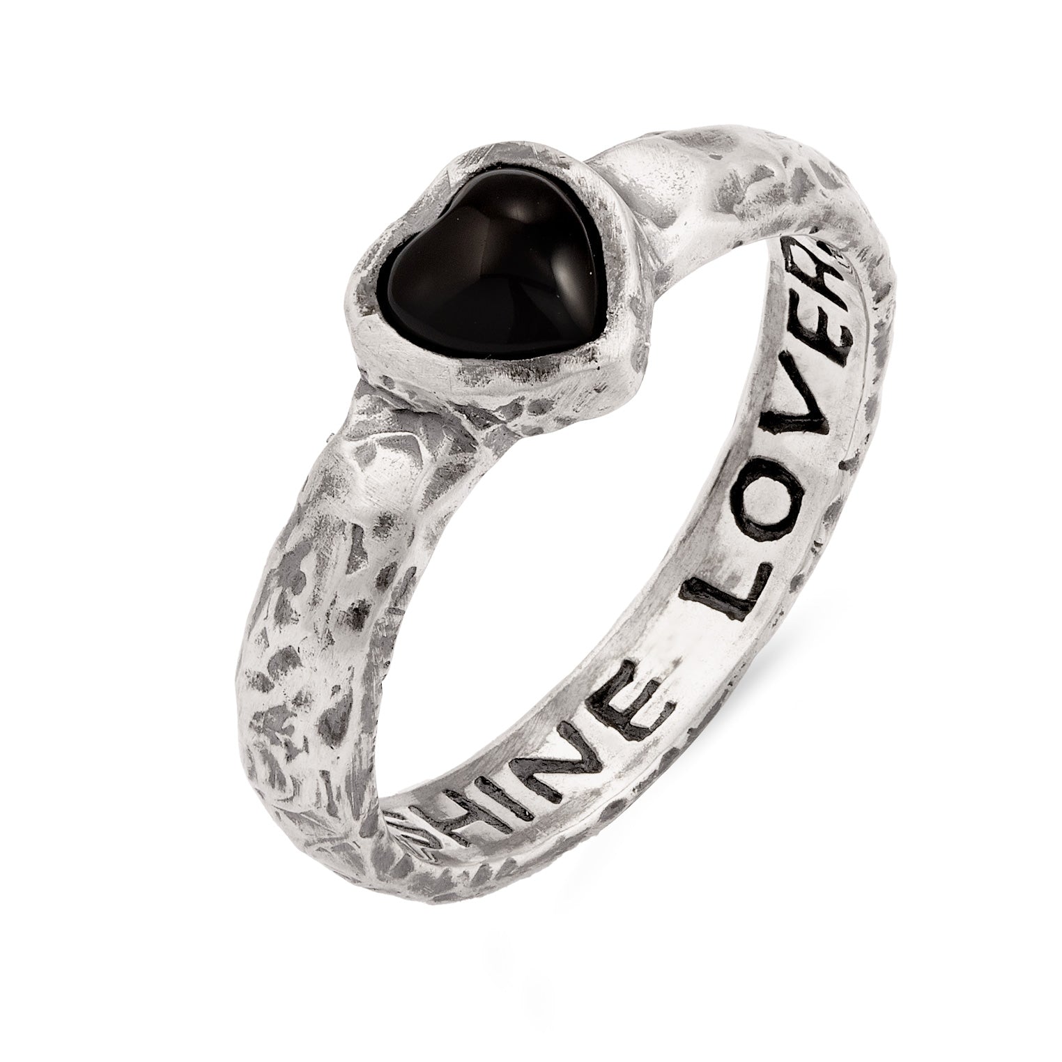 Silber - HAZE & GLORY | Onyx Hearty Ring