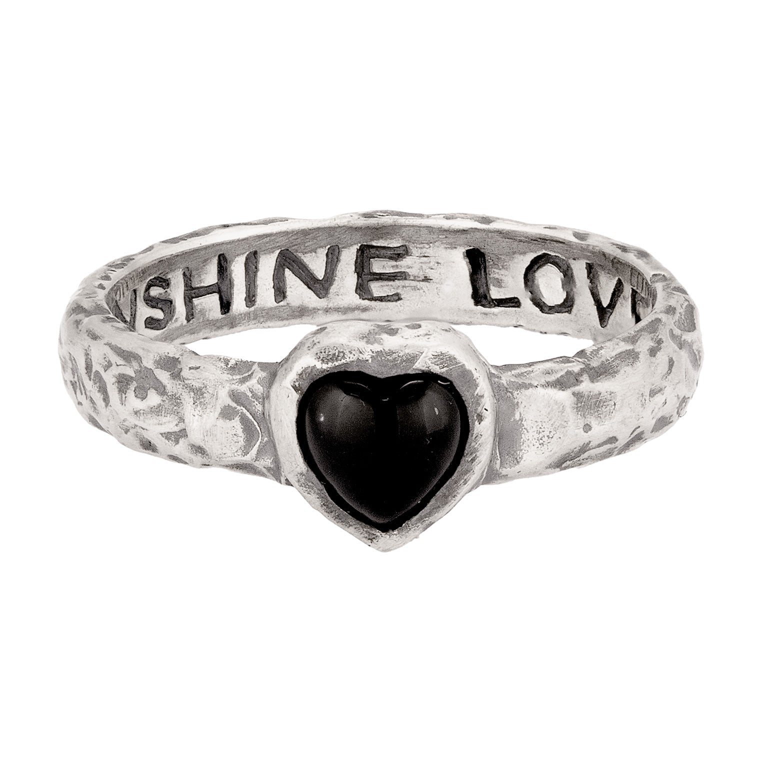 Silber - HAZE & GLORY | Onyx Hearty Ring