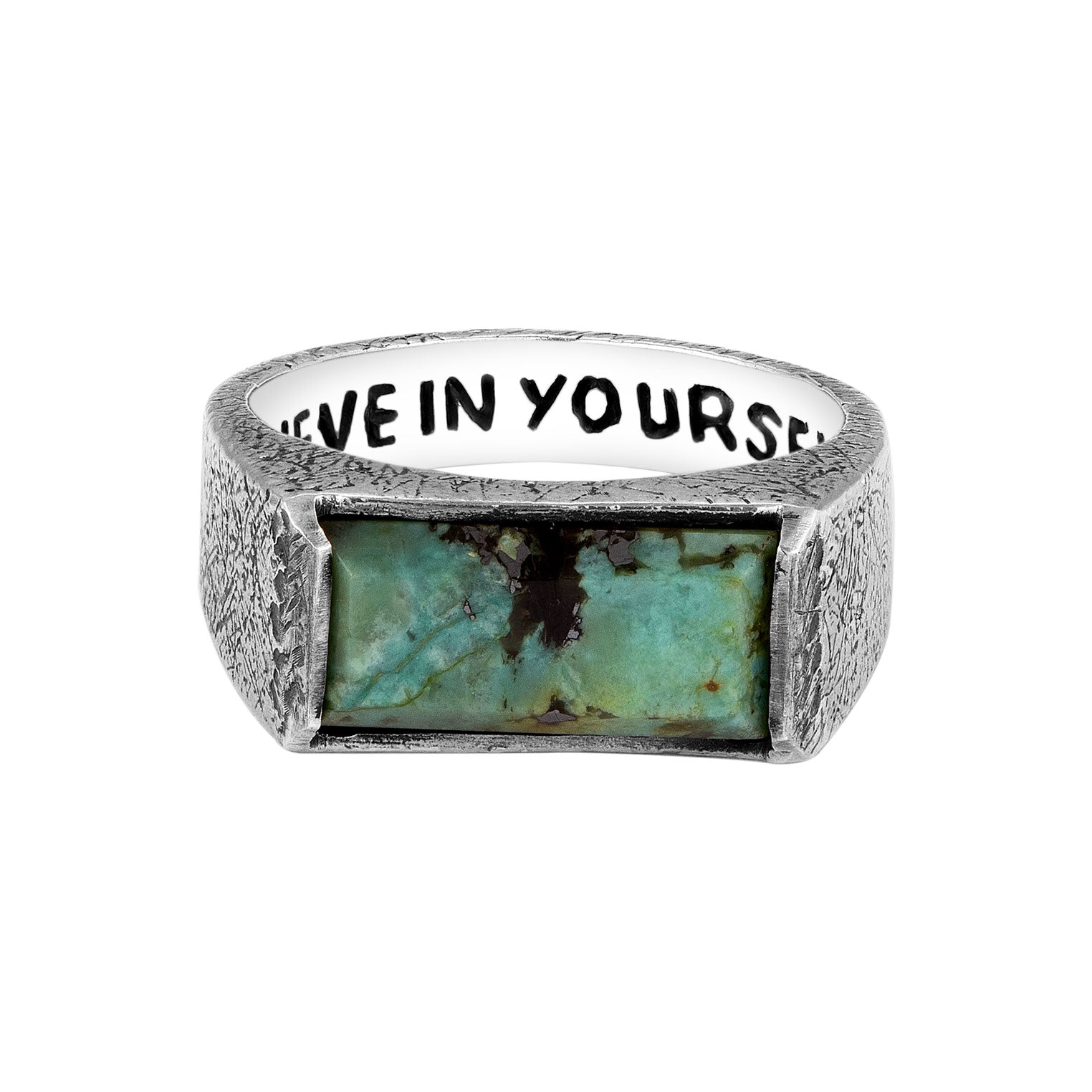 Silber - HAZE & GLORY | Bold Bar Türkis Siegelring