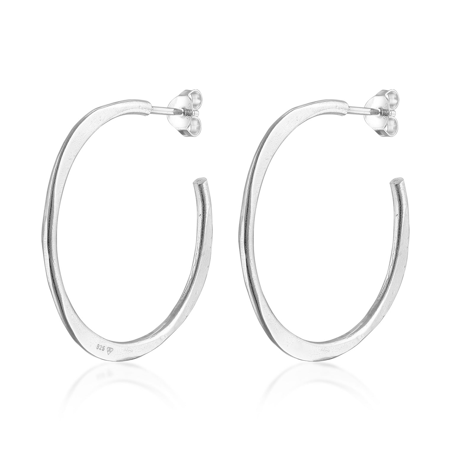 Everyday hoop earrings, silver