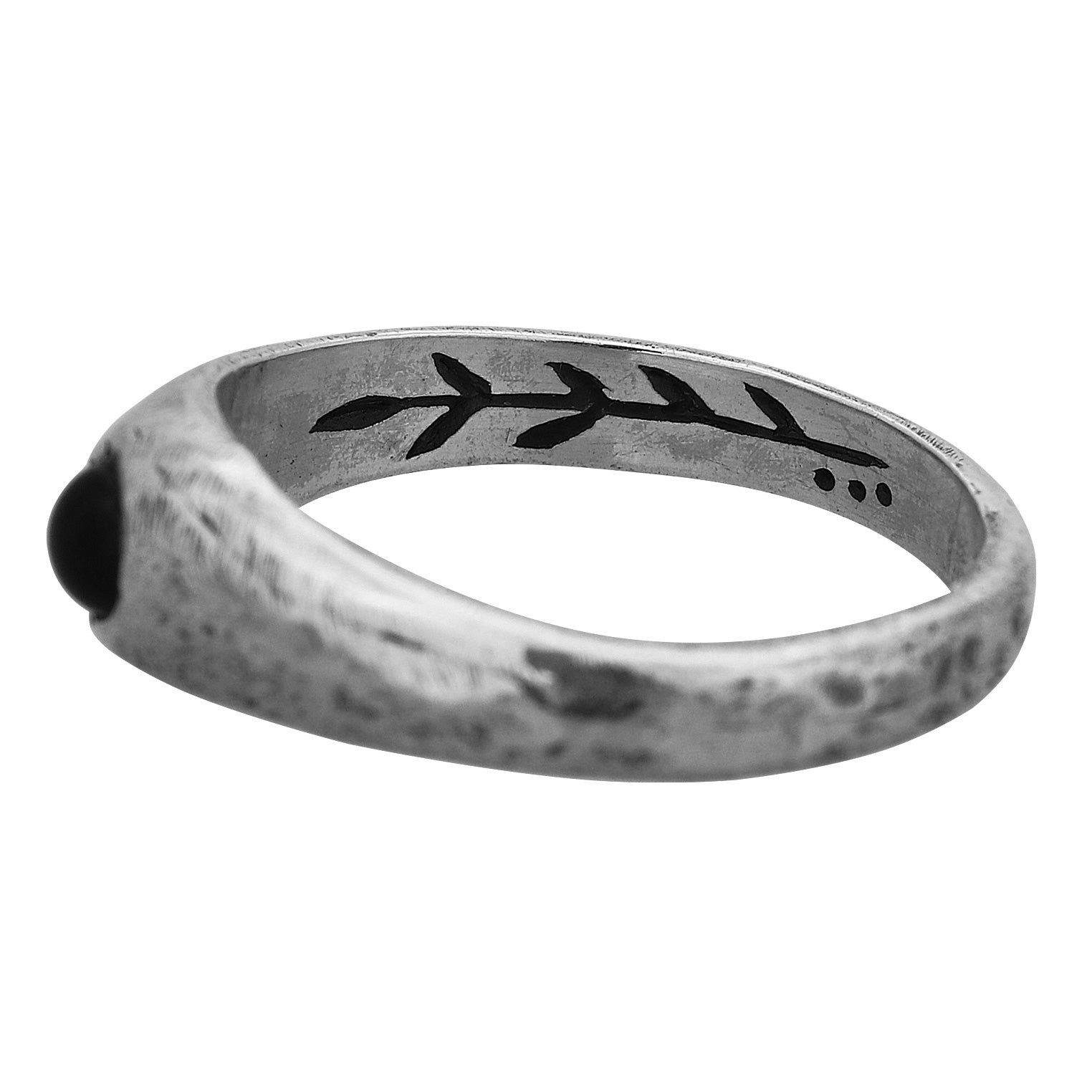 Silber - HAZE & GLORY | Cast Away Ring - Schwarzer Onyx