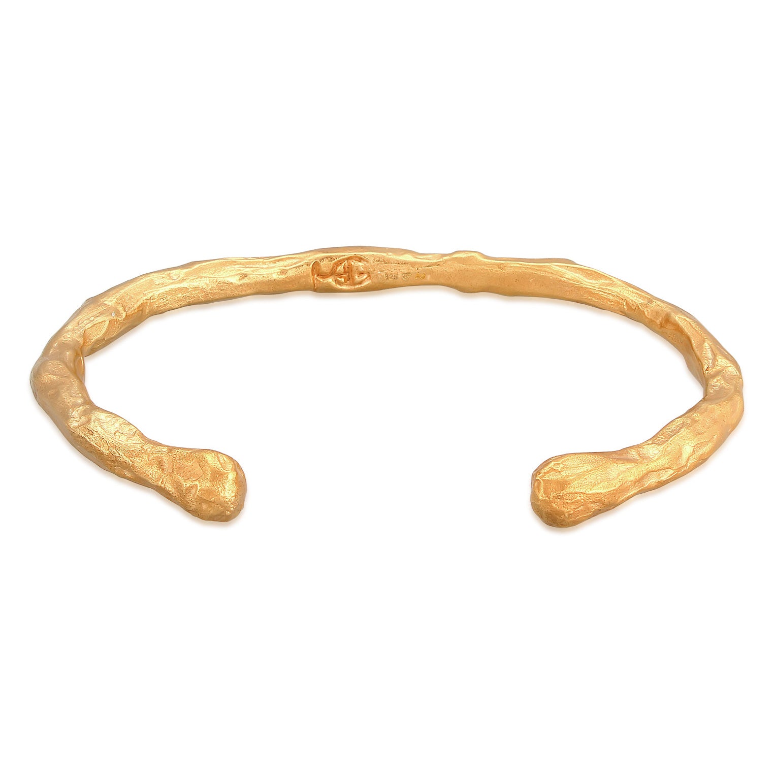 Bones bangle, silver