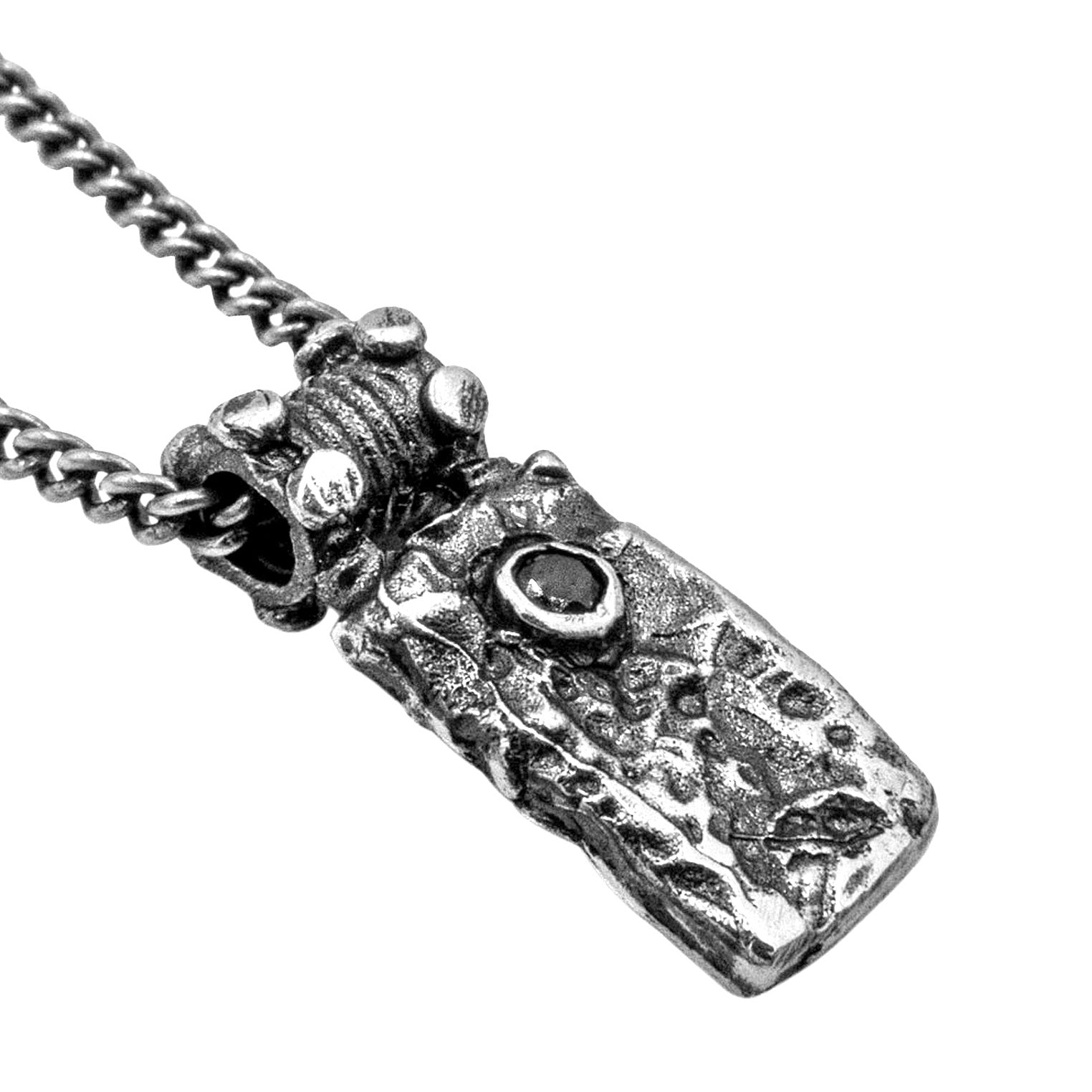 Silber - HAZE & GLORY | Black Zirkonia Shield Halskette