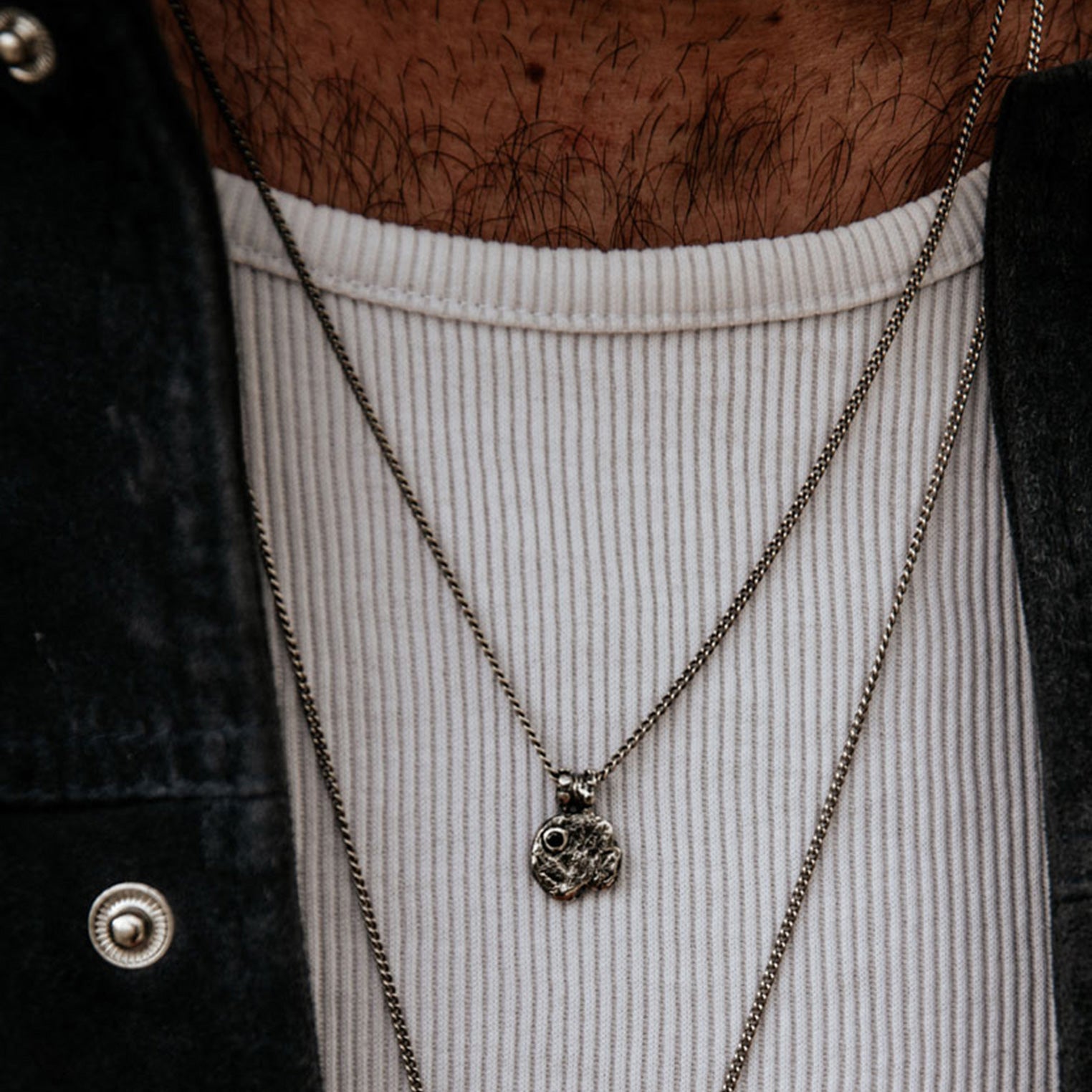 Black Zircon Circle Necklace – Haze and Glory