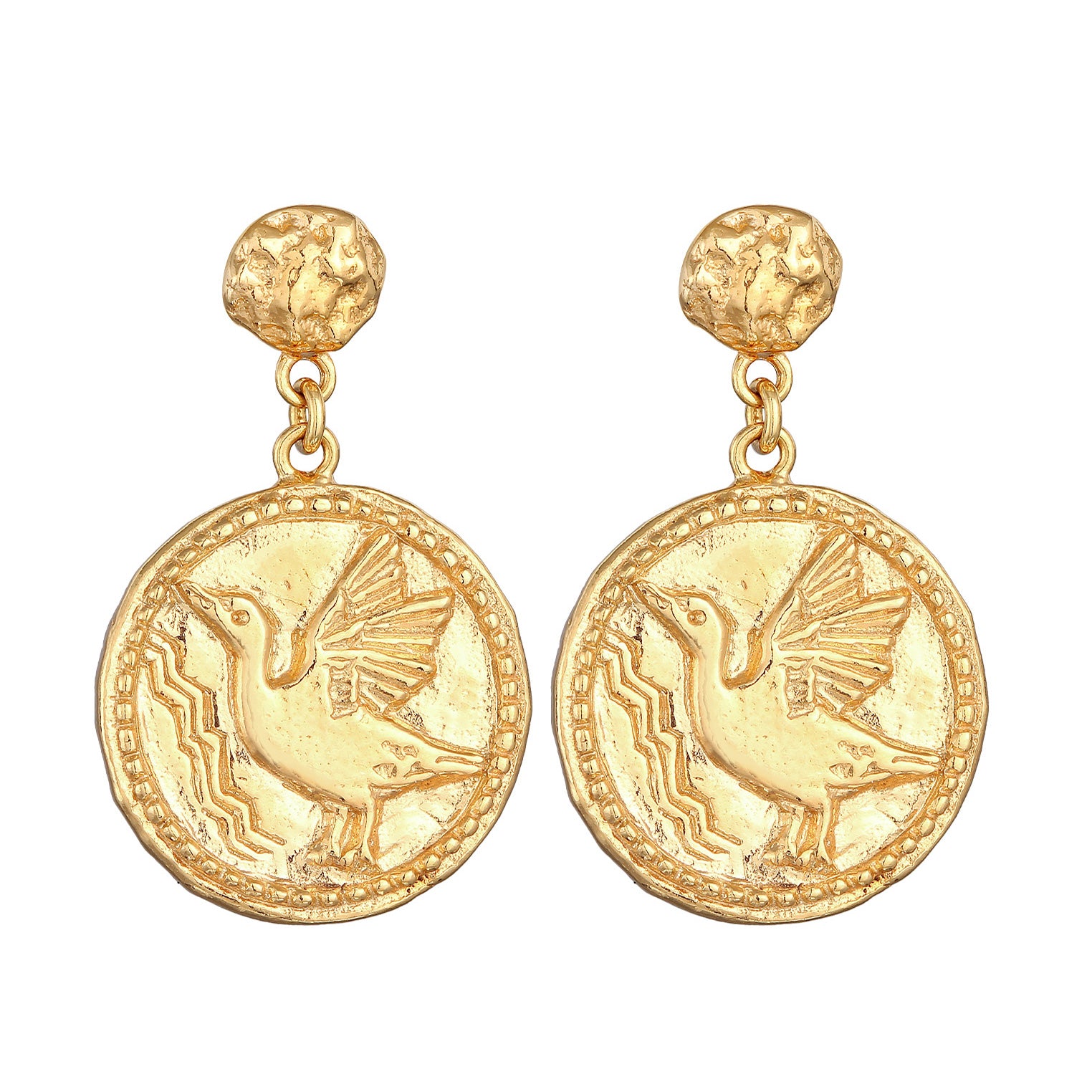 Gold - HAZE & GLORY | Ra Ohrringe 925 Silber vergoldet