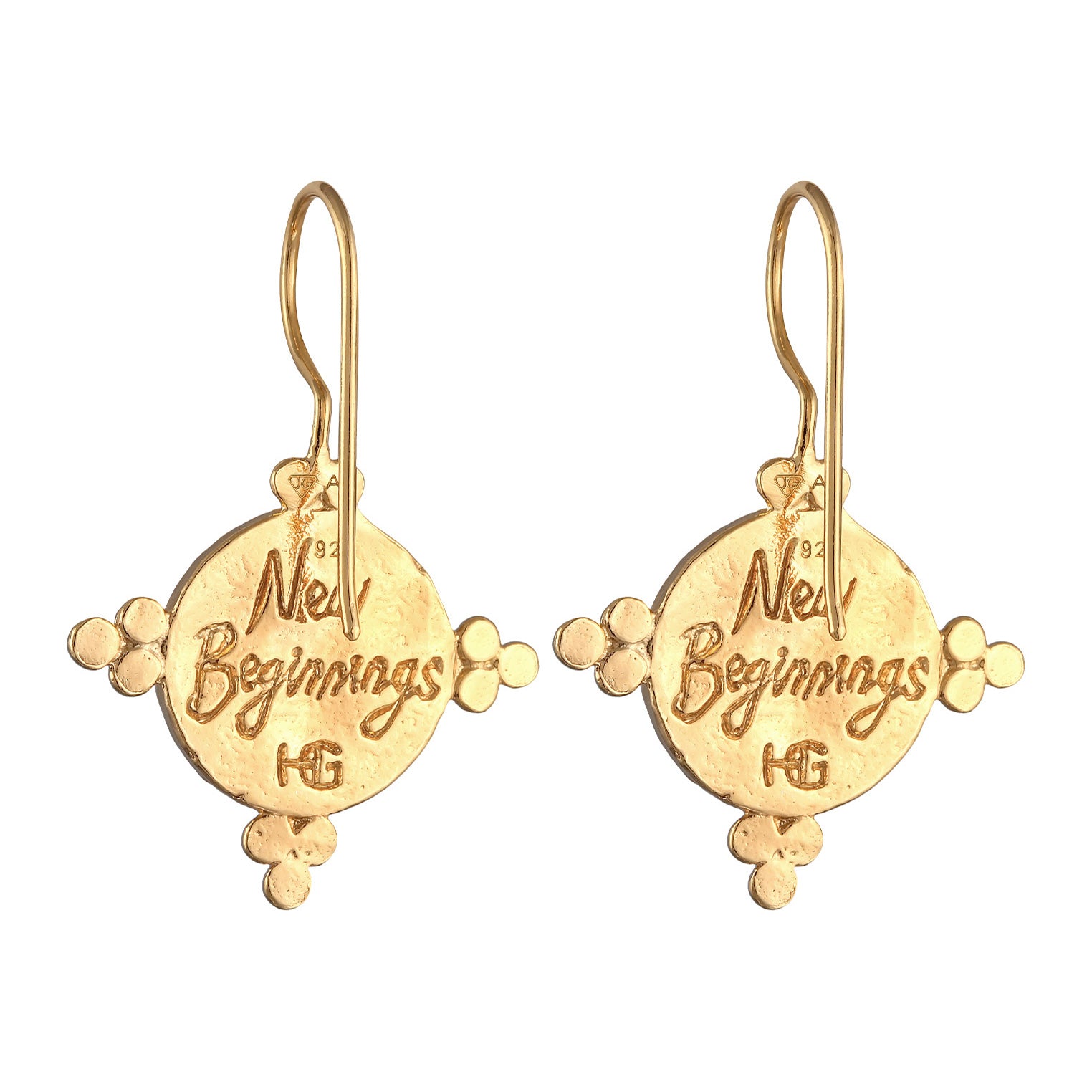 Gold - HAZE & GLORY | Scarabäus Ohrringe 925 Silber vergoldet
