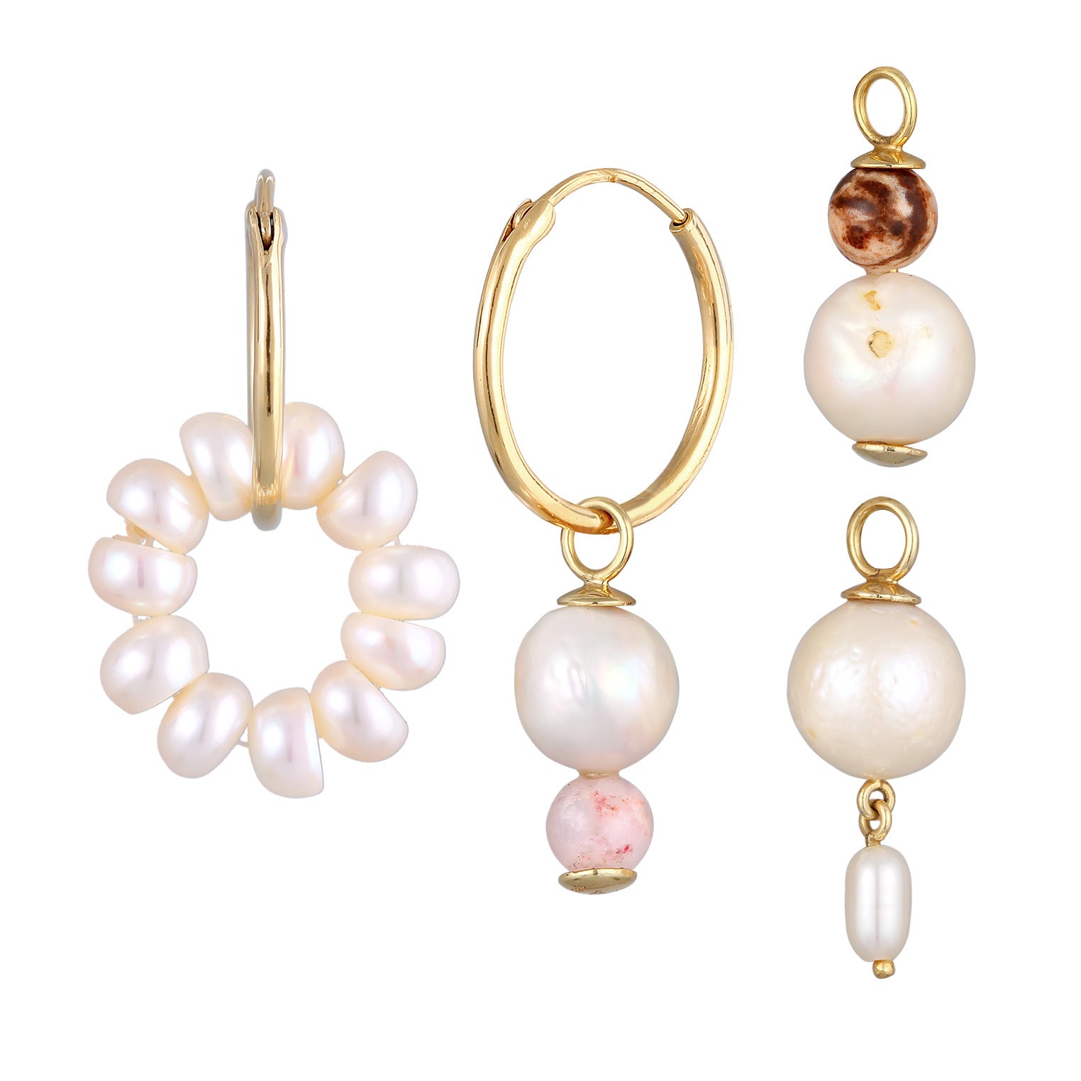 Pearl halo earrings discount