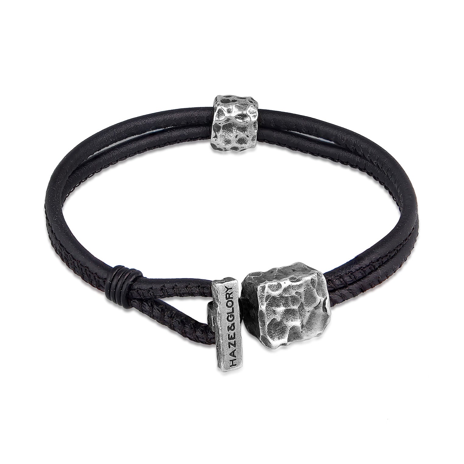 Schwarz - HAZE & GLORY | Daily Dan Leder Armband