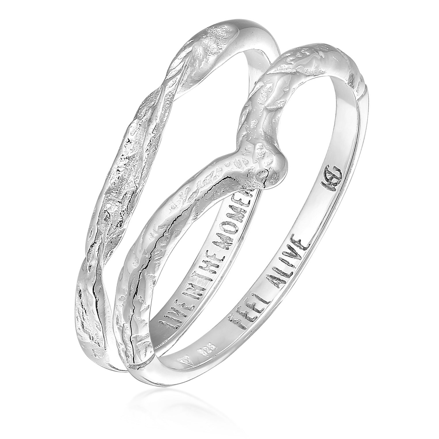 Silber - HAZE & GLORY | Moment - Feel Alive Ring Set