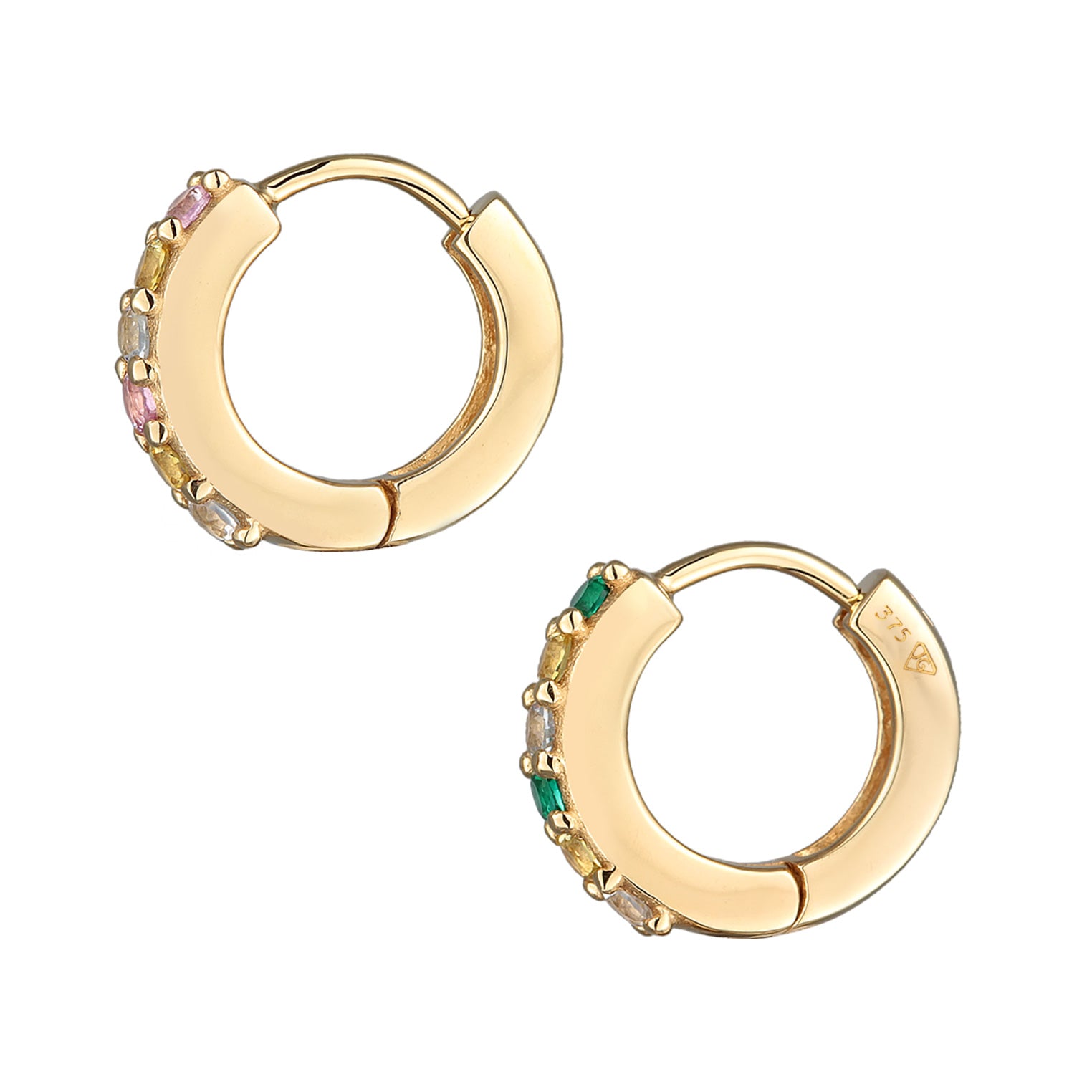 Cool Glam real gold hoop earrings