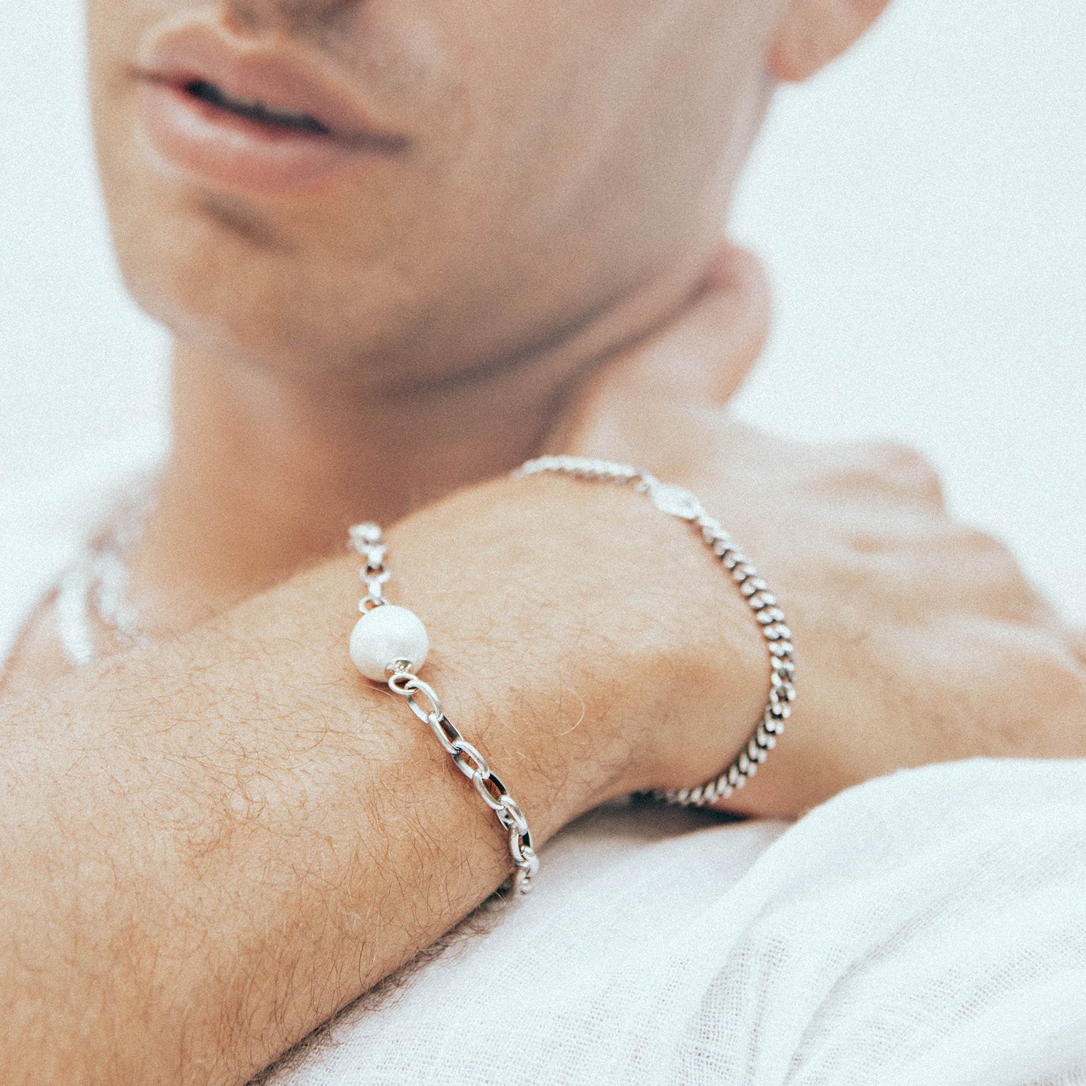 Silber - HAZE & GLORY | Chunky Perle Armband