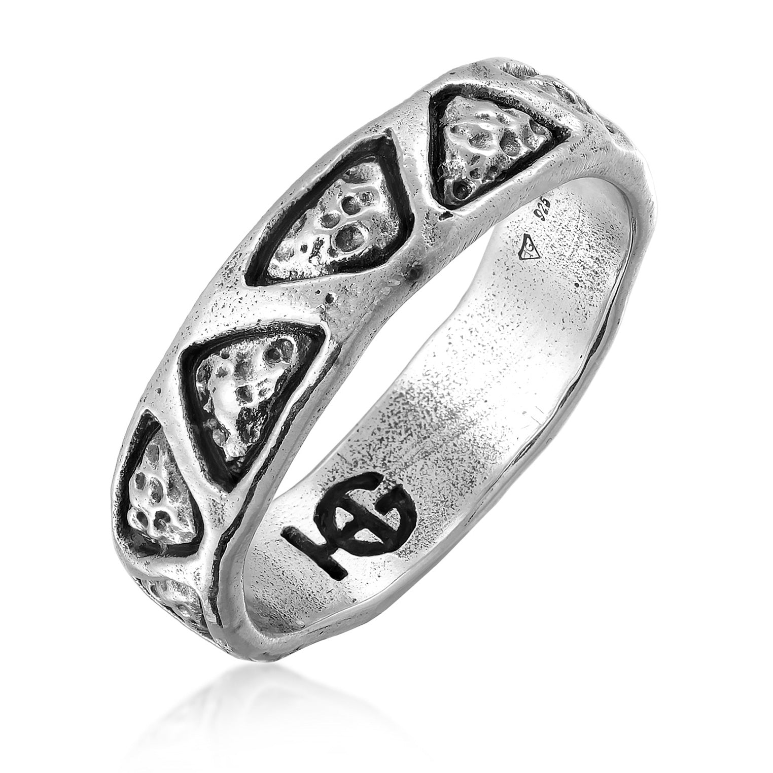 Azetec silver ring