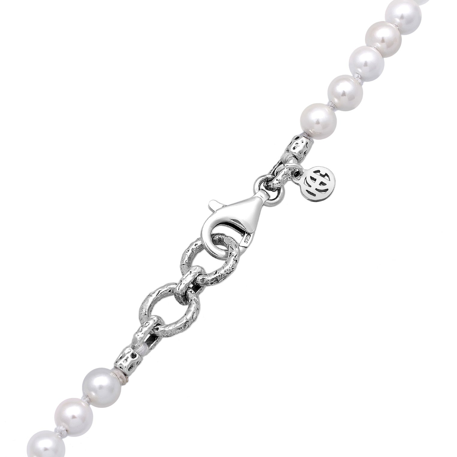 【HYERES LOR】H Edition Silver White Pearl Bead Necklace 4mm 87368-image-squared-2-