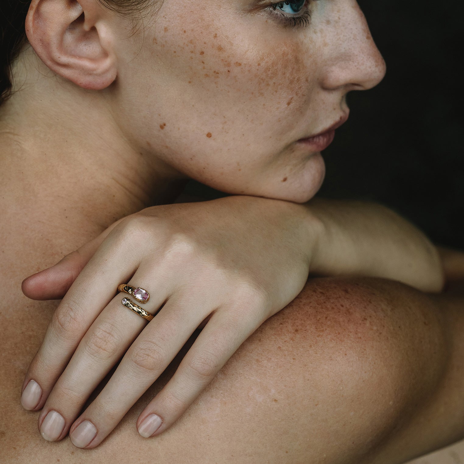 Gold - HAZE & GLORY | Saphir Hommage Wrap Ring