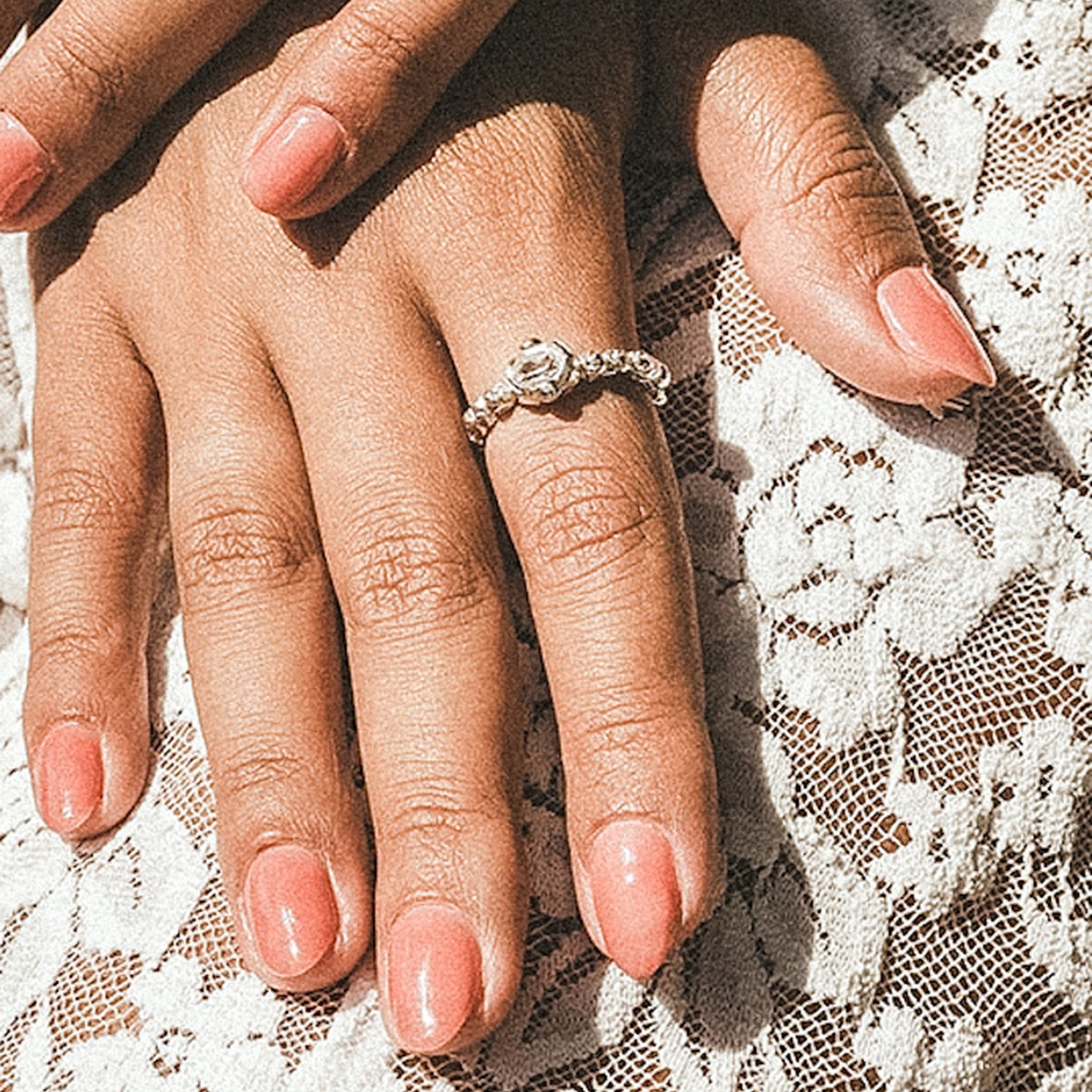 アドリンヒュー　White Topaz Hariri Ring 12号 Adlin Hue(アドリン ヒュー)｜White Topaz ハリリリング/クリア の通販
