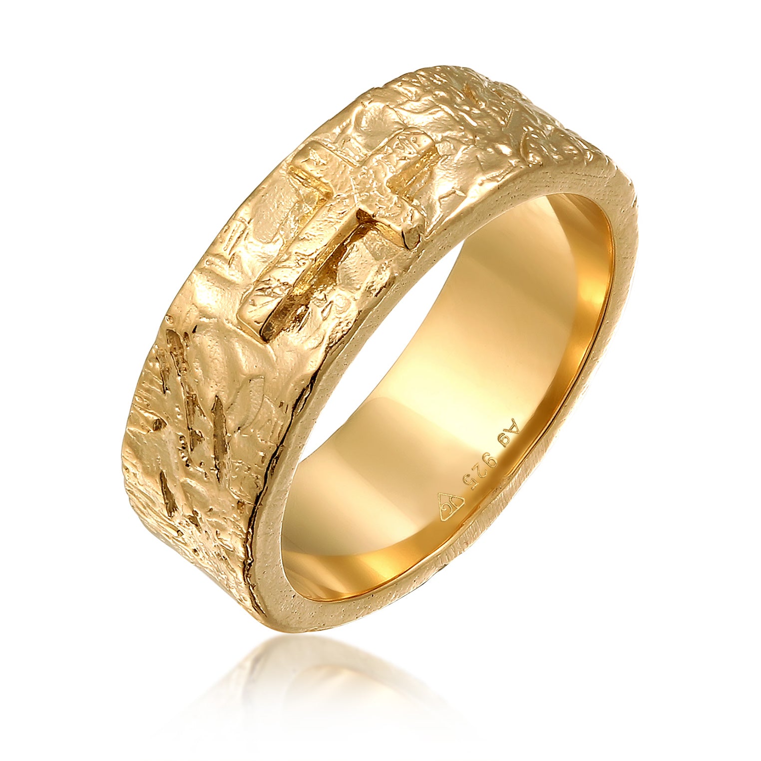 Gold - HAZE & GLORY | Kreuz Ring Vergoldet