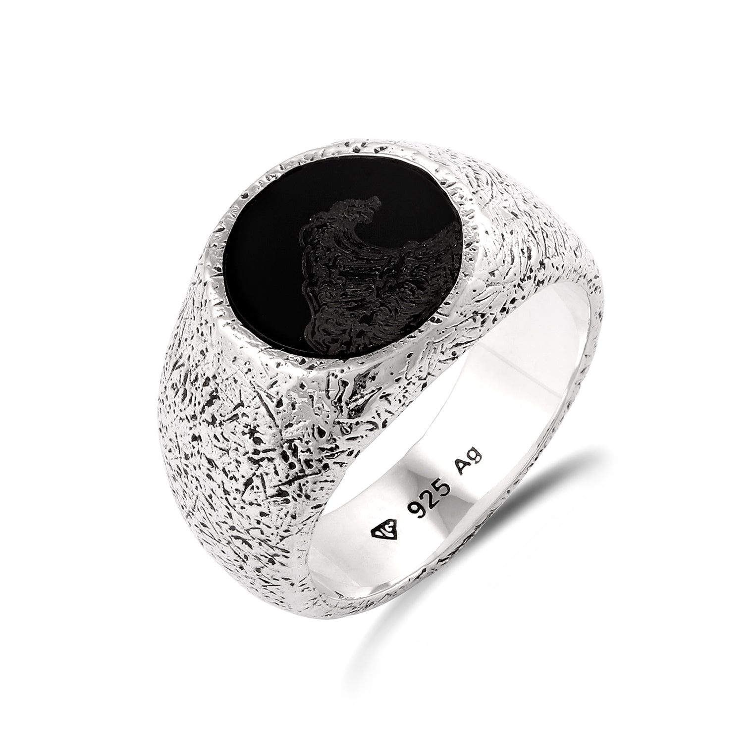 Black Wave signet ring