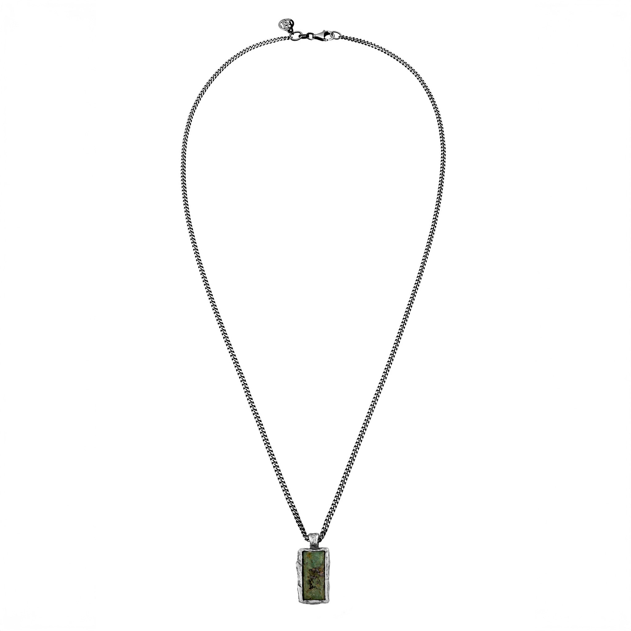 Silber - HAZE & GLORY | Bold Bar Türkis Halskette