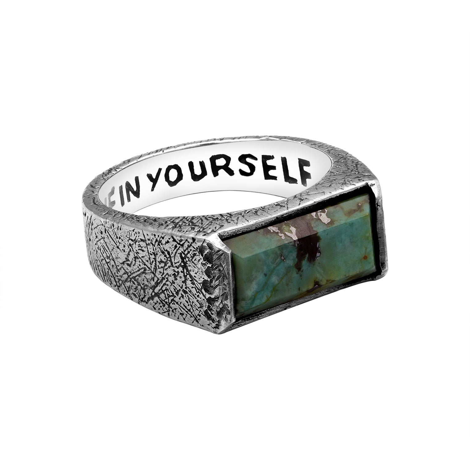 Silber - HAZE & GLORY | Bold Bar Türkis Siegelring