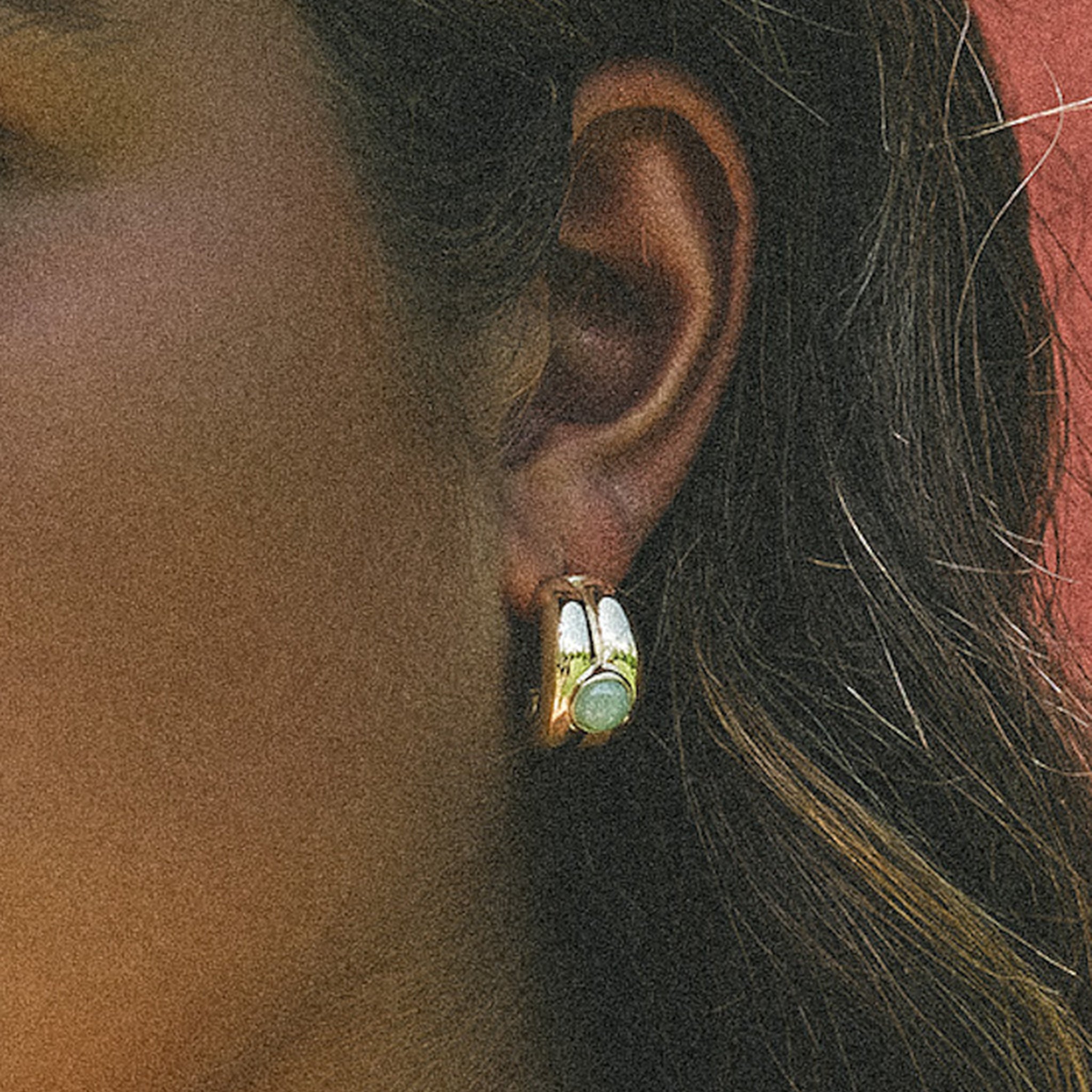 Gold - HAZE & GLORY | Ohrstecker mit Jade (Grün) | 925 Sterling Silber vergoldet