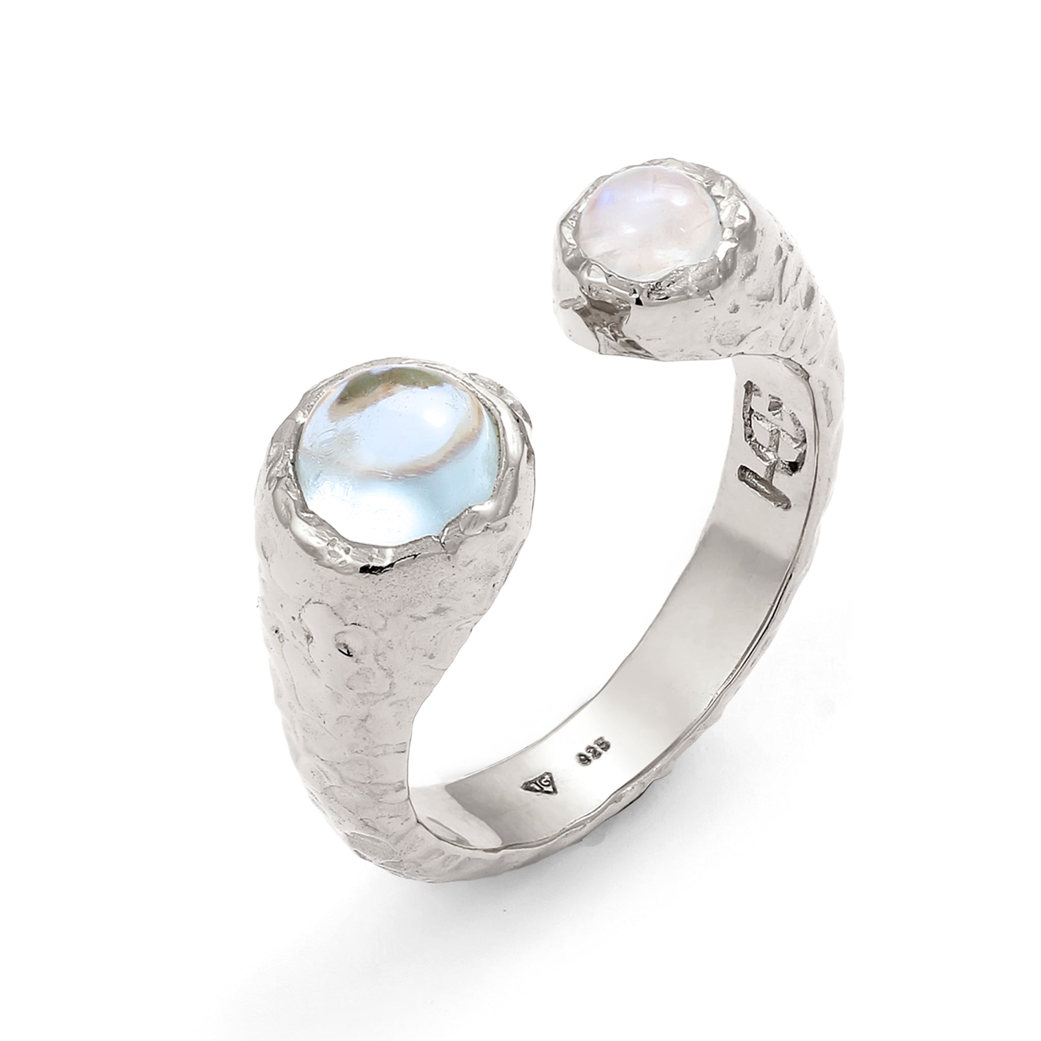 Silber - HAZE & GLORY | Aqua Moon Ring