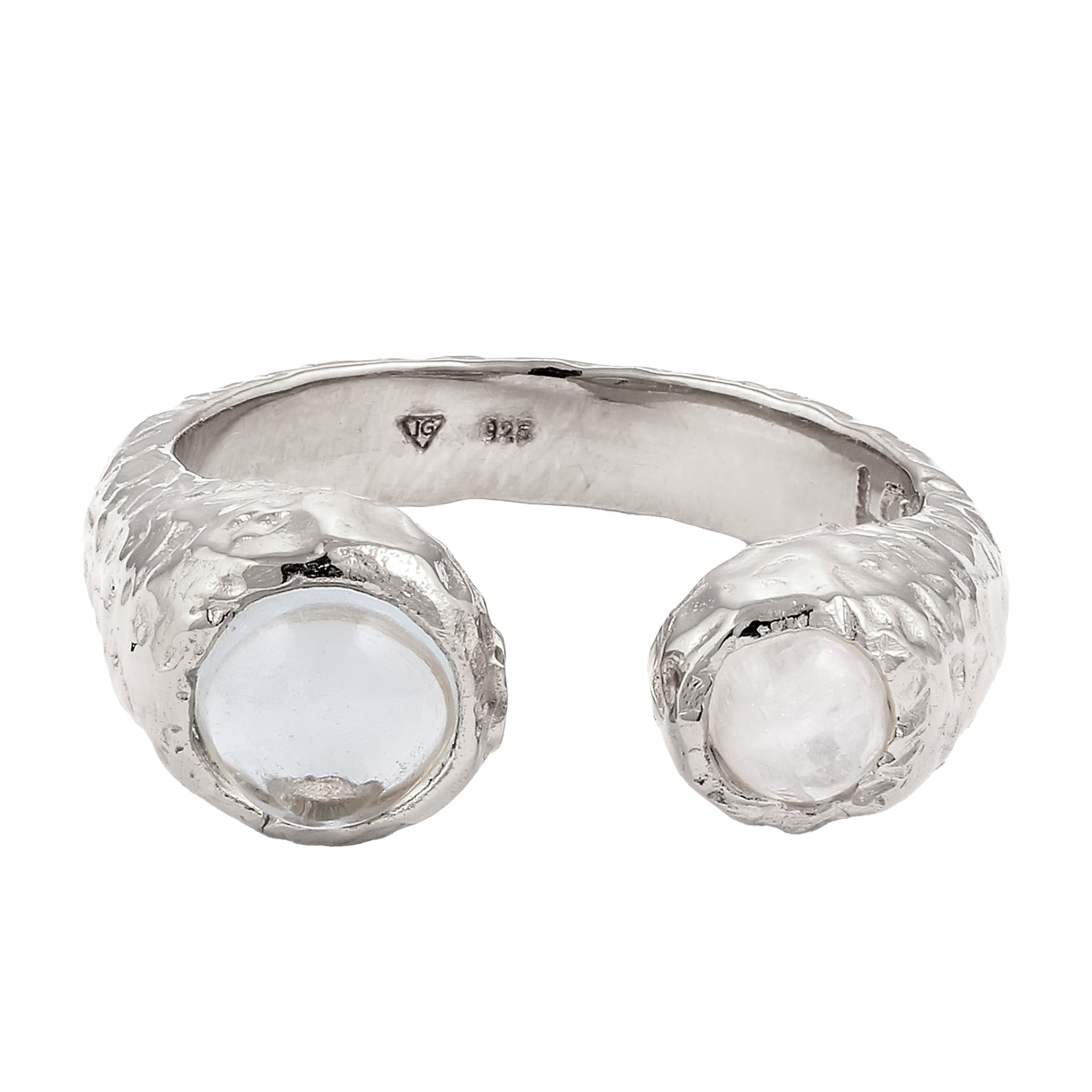 Silber - HAZE & GLORY | Aqua Moon Ring