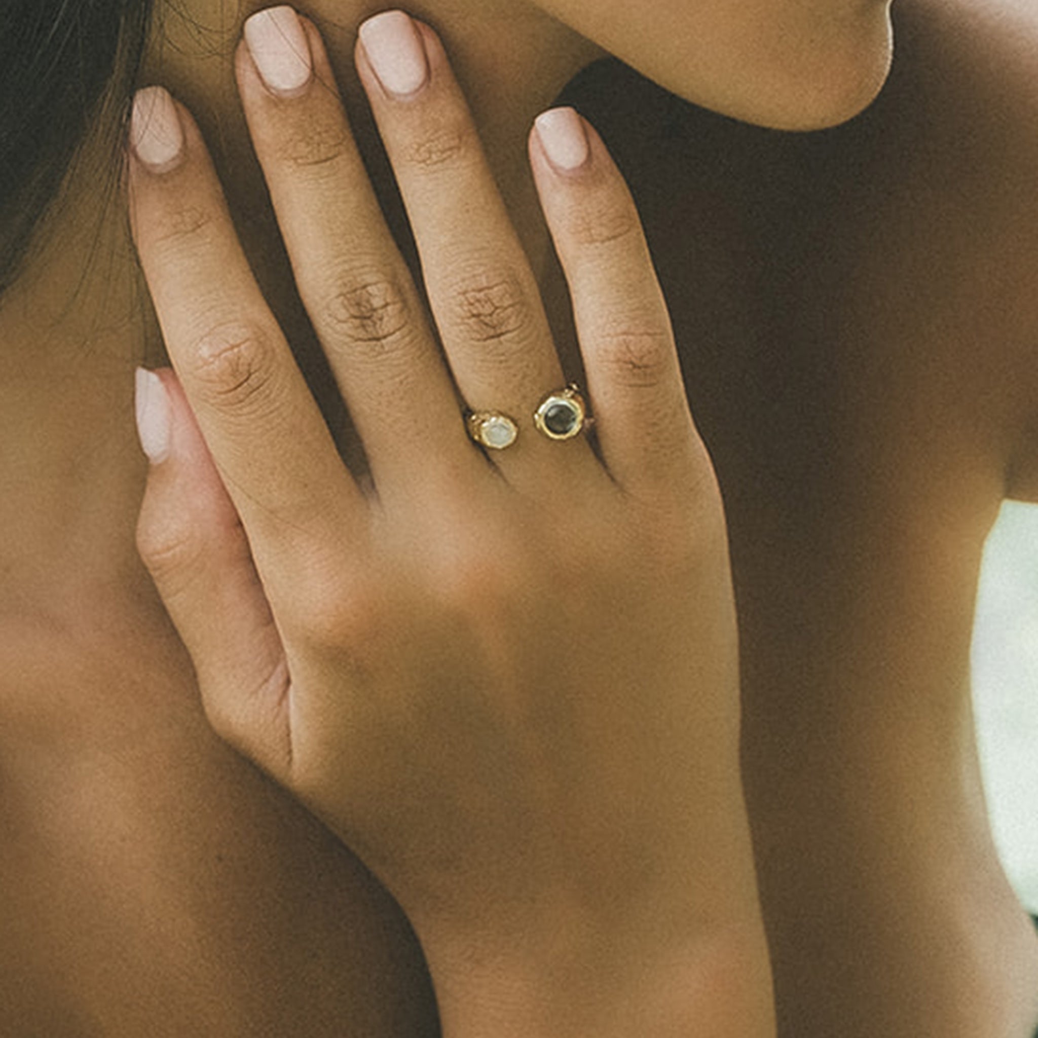 Silber - HAZE & GLORY | Aqua Moon Ring