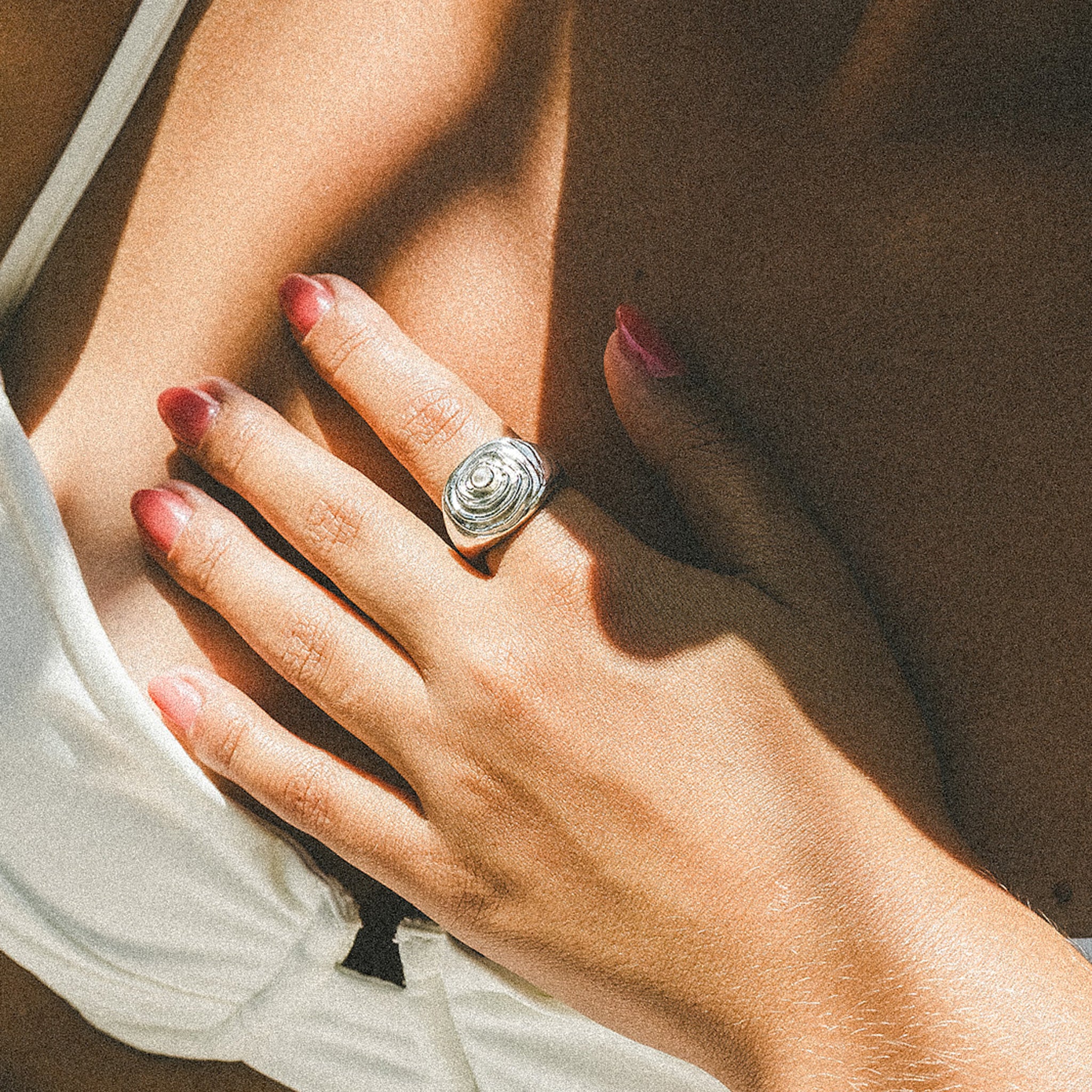 Silber - HAZE & GLORY | Swirly Dome Ring