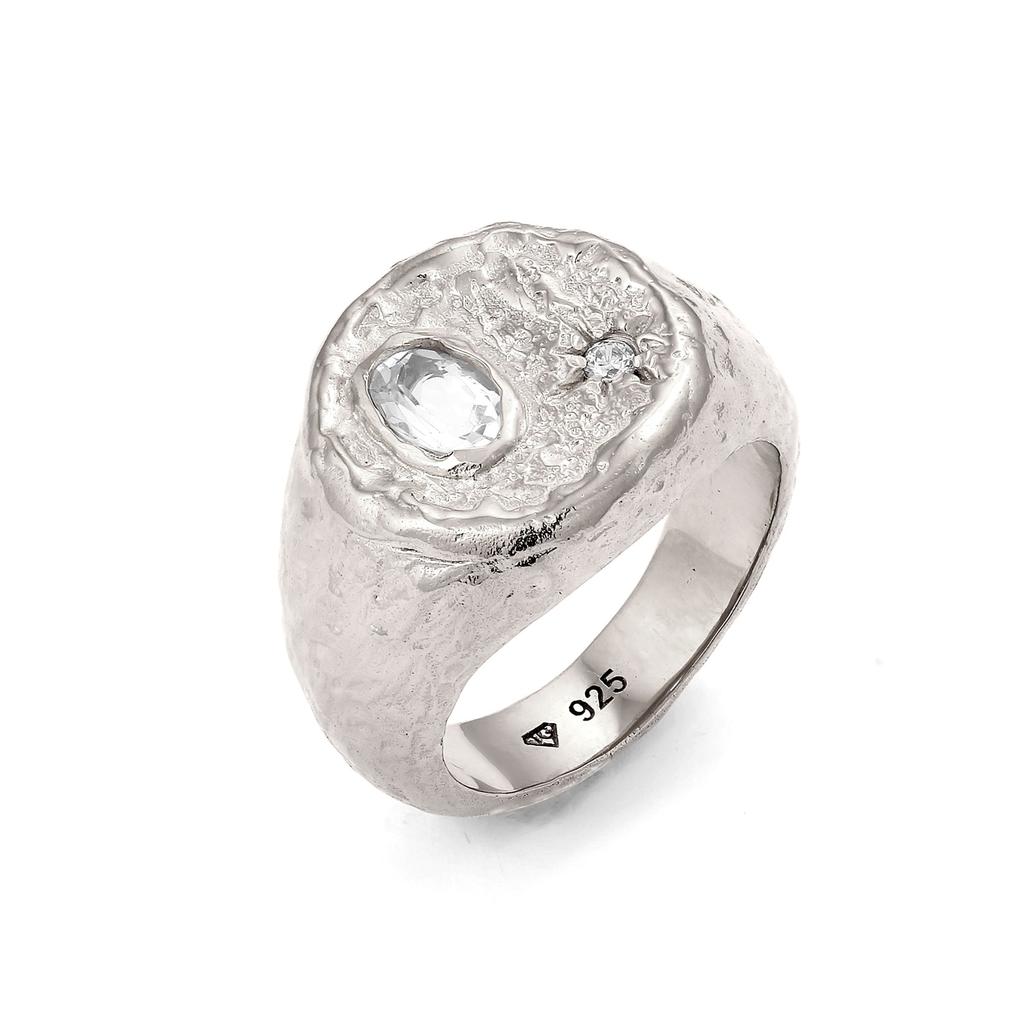 Silber - HAZE & GLORY | Dazzling Topas Siegelring