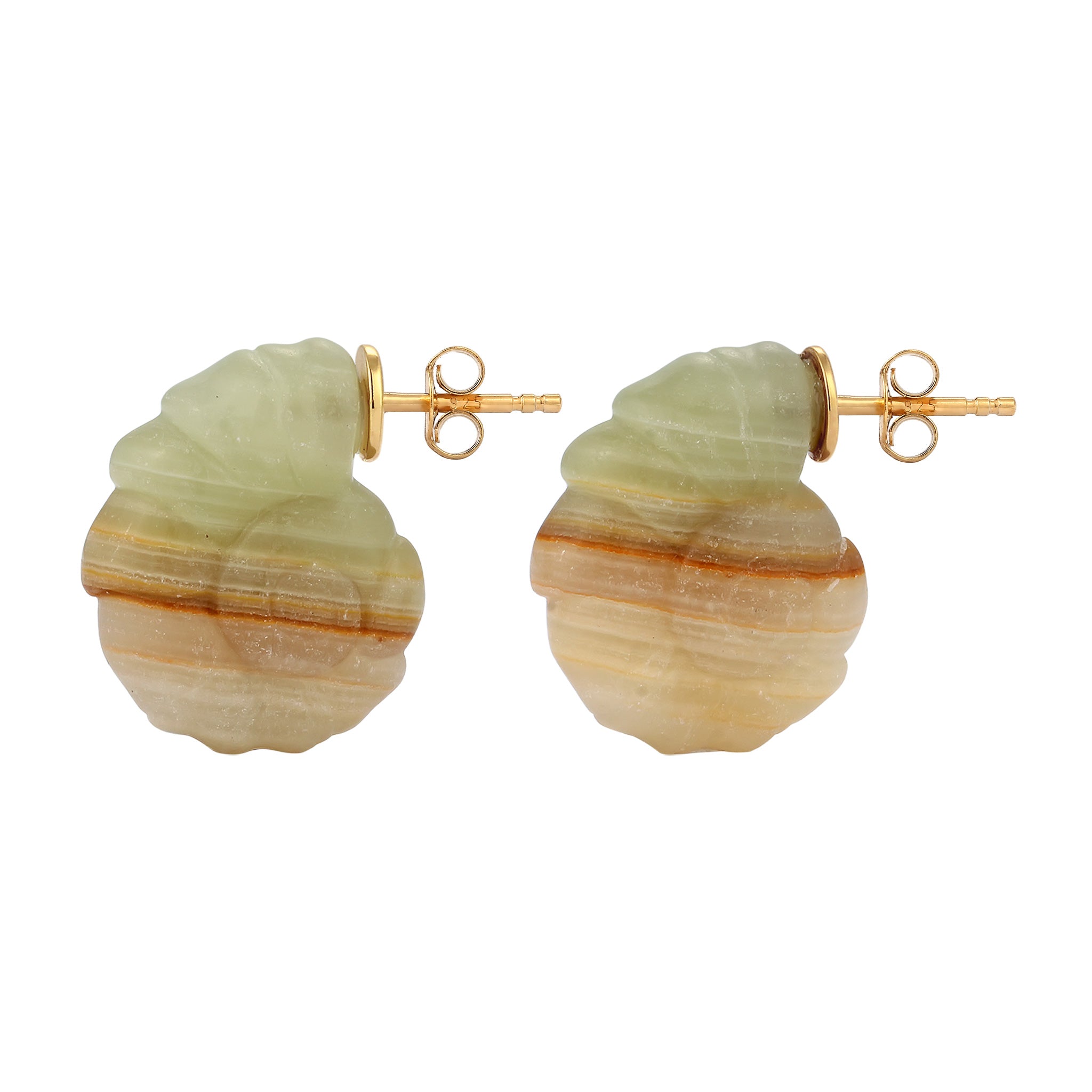 Gold - HAZE & GLORY | Pelagio Muschel Jade Ohrstecker