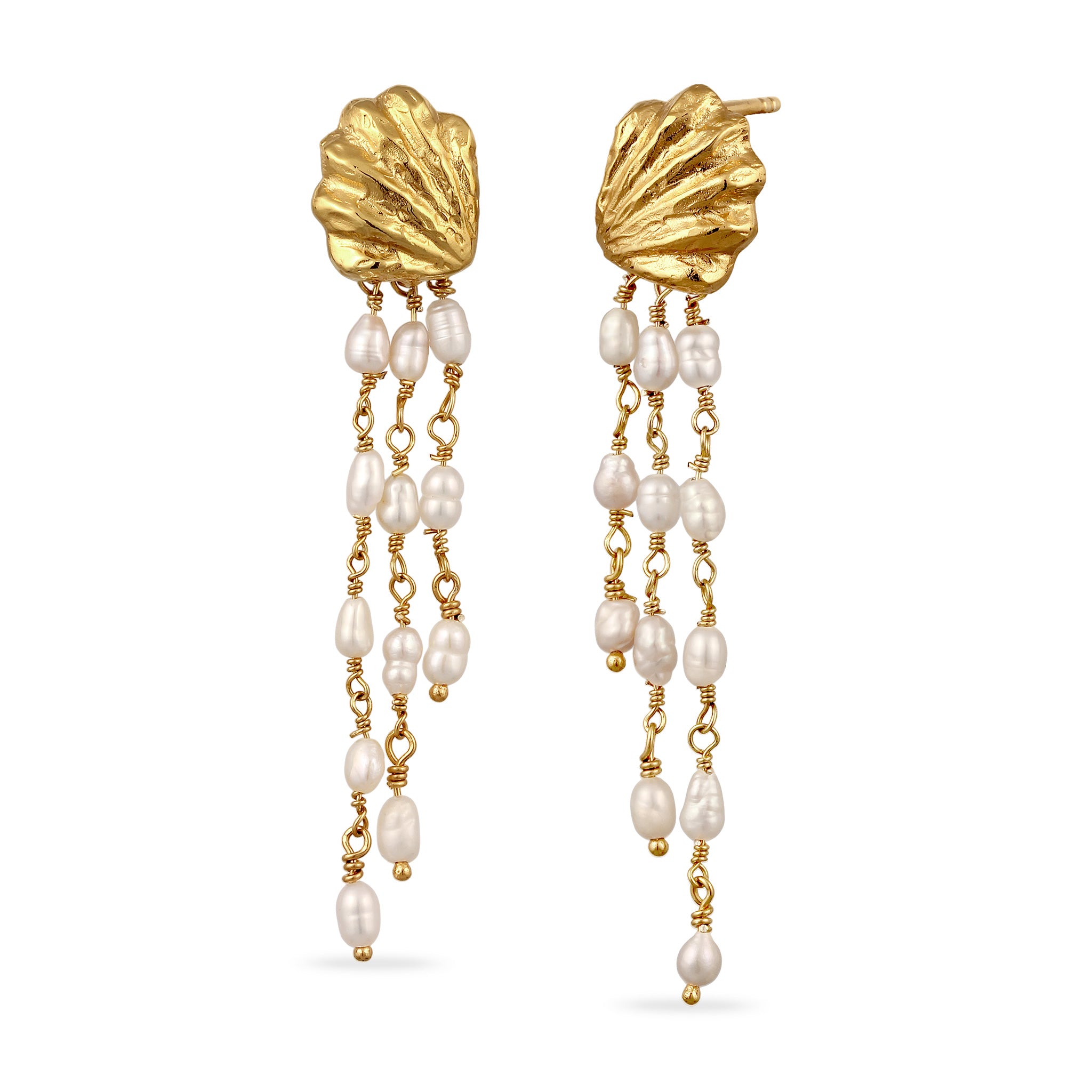 Gold - HAZE & GLORY | Serene Muschel Ohrringe Vergoldet