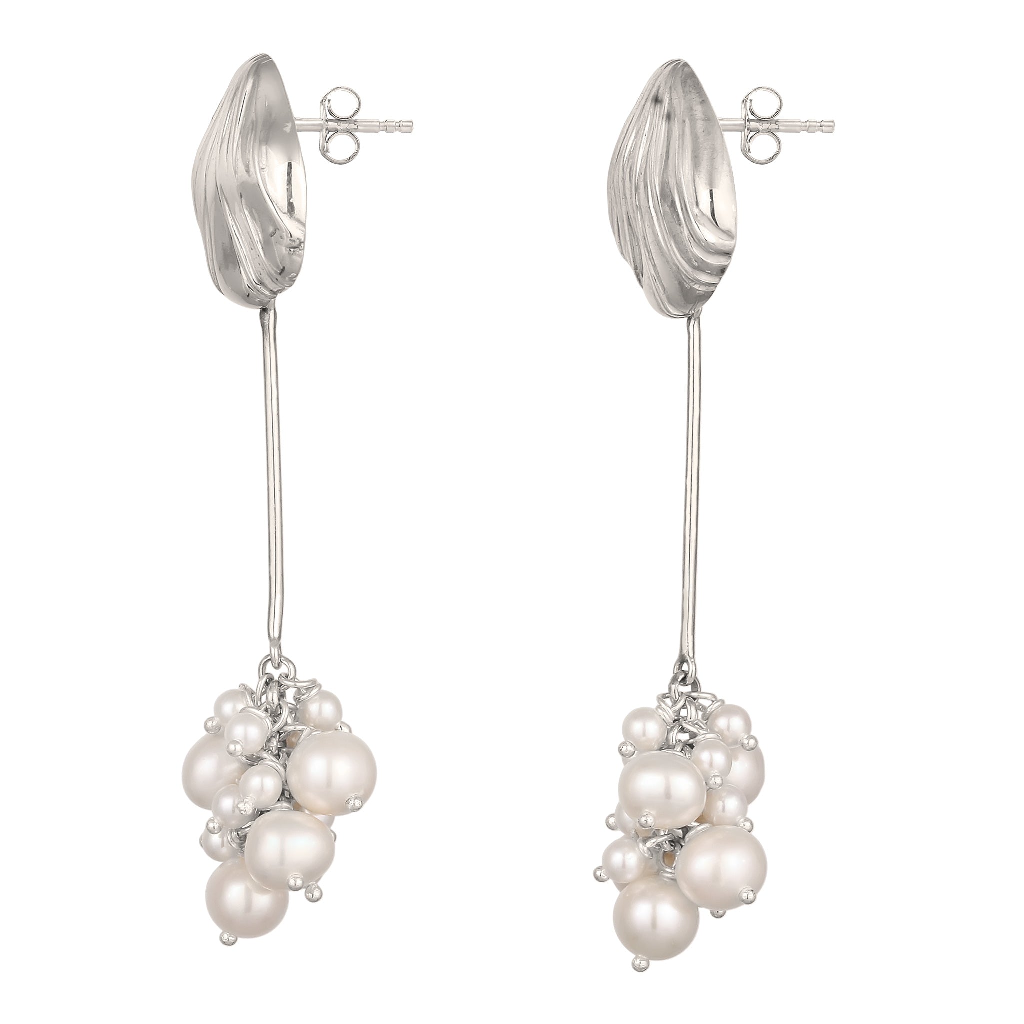 Silber - HAZE & GLORY | Clam Of The Sea Perlen Ohrringe