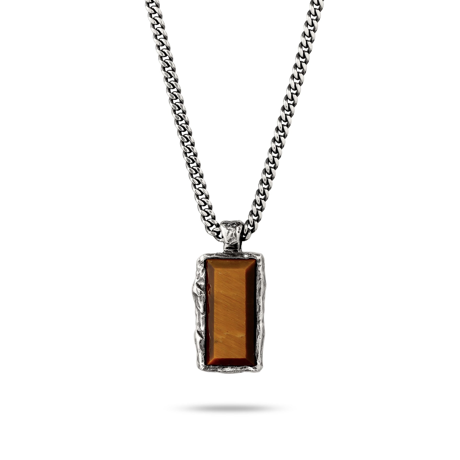 Bold Bar Tiger's Eye Necklace