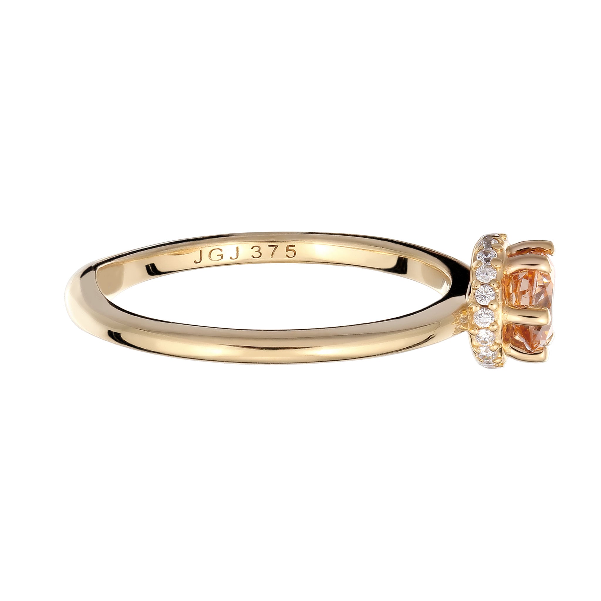Gold - HAZE & GLORY | Pfirsichfarbener Diamant-Kronenring