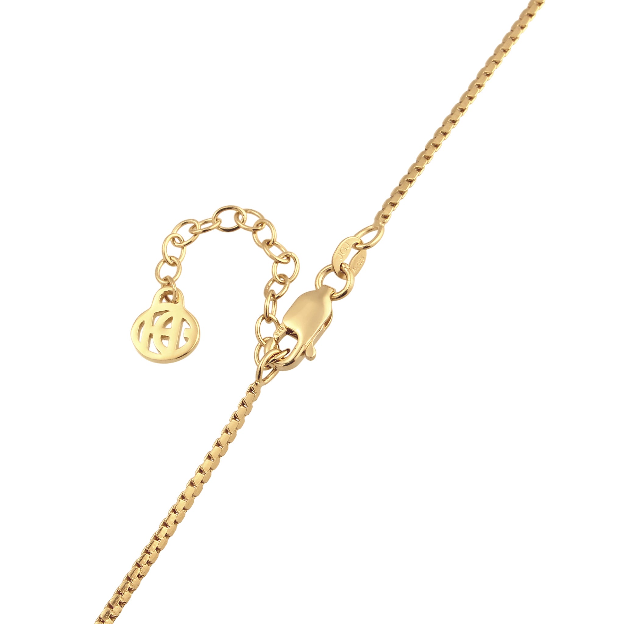 Gold - HAZE & GLORY | Halskette mit Anhänger | Quarz (Braun) & Topas (Weiß) & Synthetischer Turmalin (Grün) | 925 Sterling Silber vergoldet