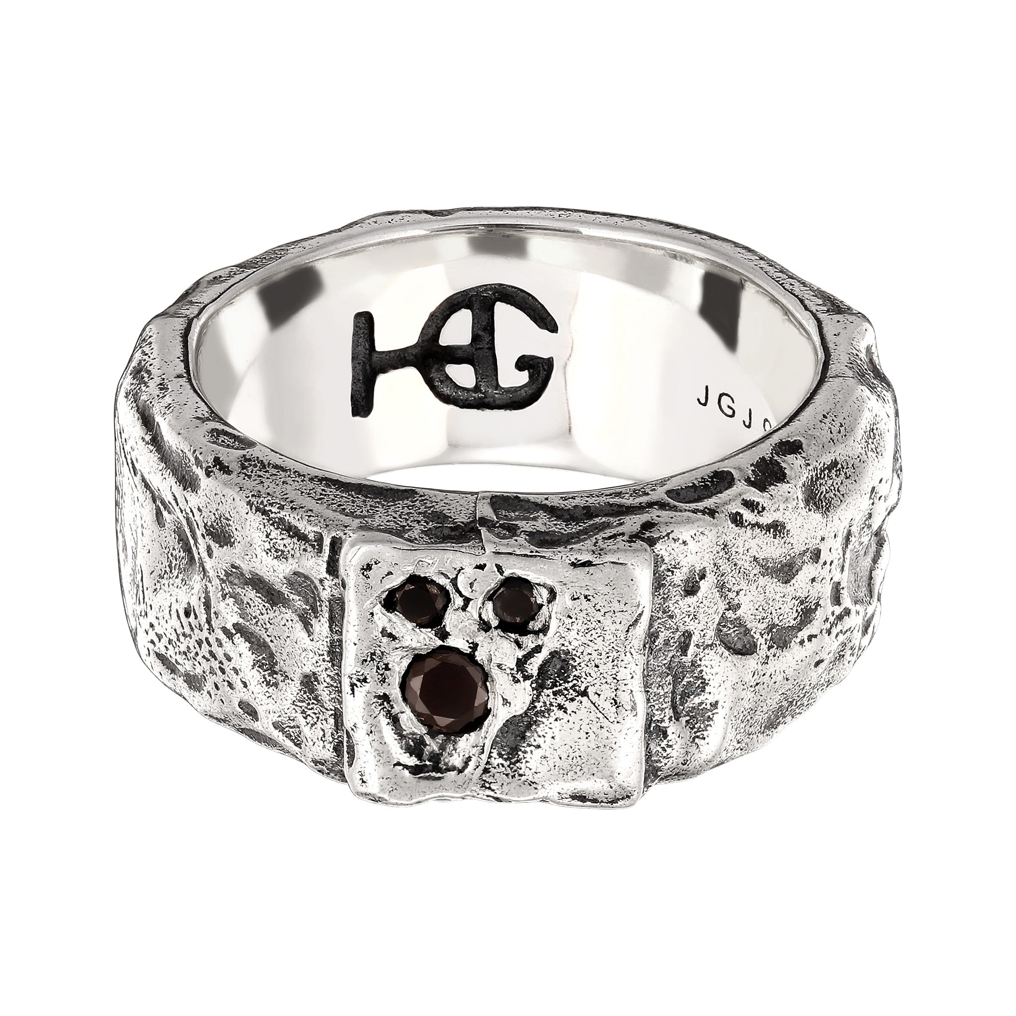 Silber - HAZE & GLORY | Ring Silber (männlich) | Zirkonia (Schwarz) & Zirkonia (Schwarz) | 925 Sterling Silber
