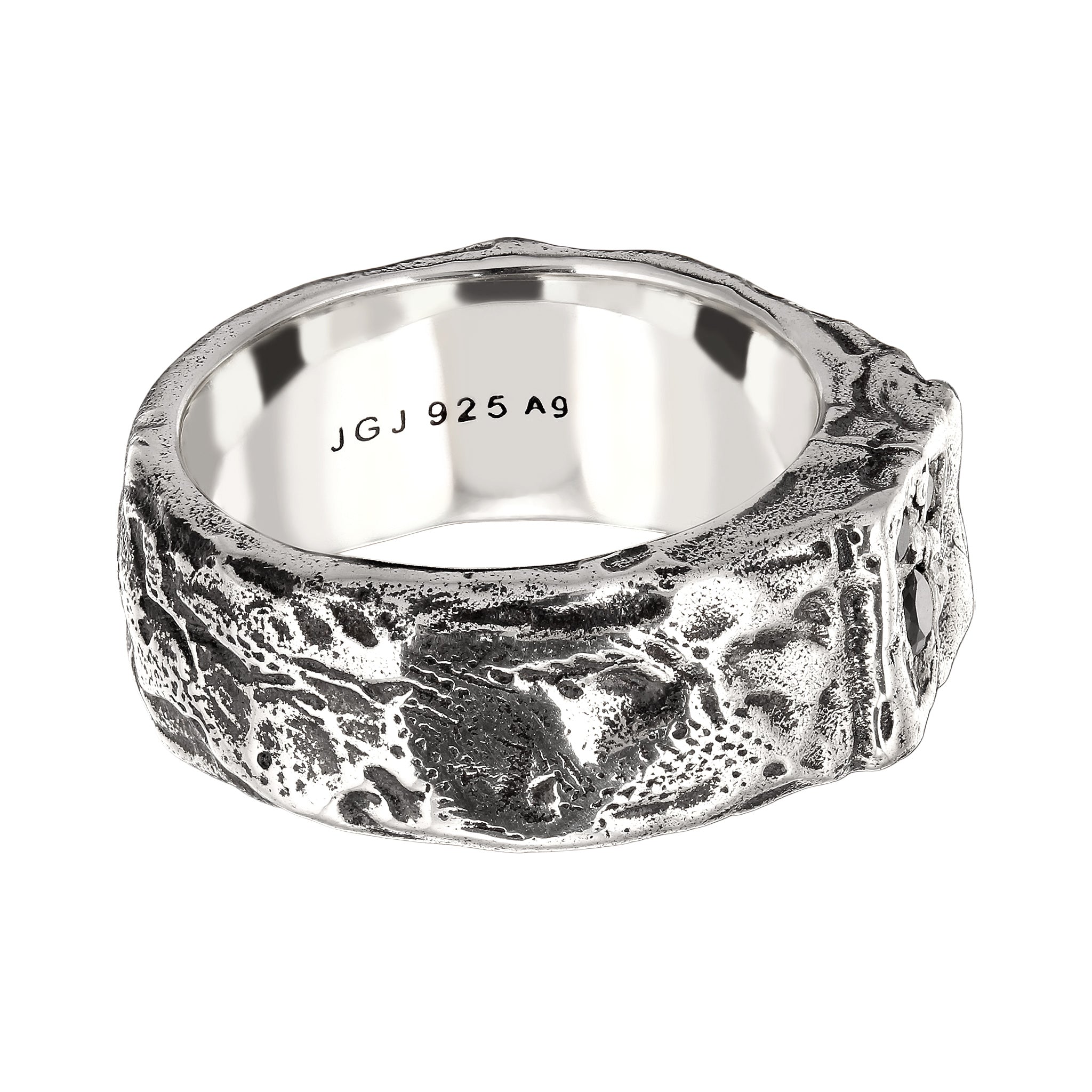 Silber - HAZE & GLORY | Ring Silber (männlich) | Zirkonia (Schwarz) & Zirkonia (Schwarz) | 925 Sterling Silber