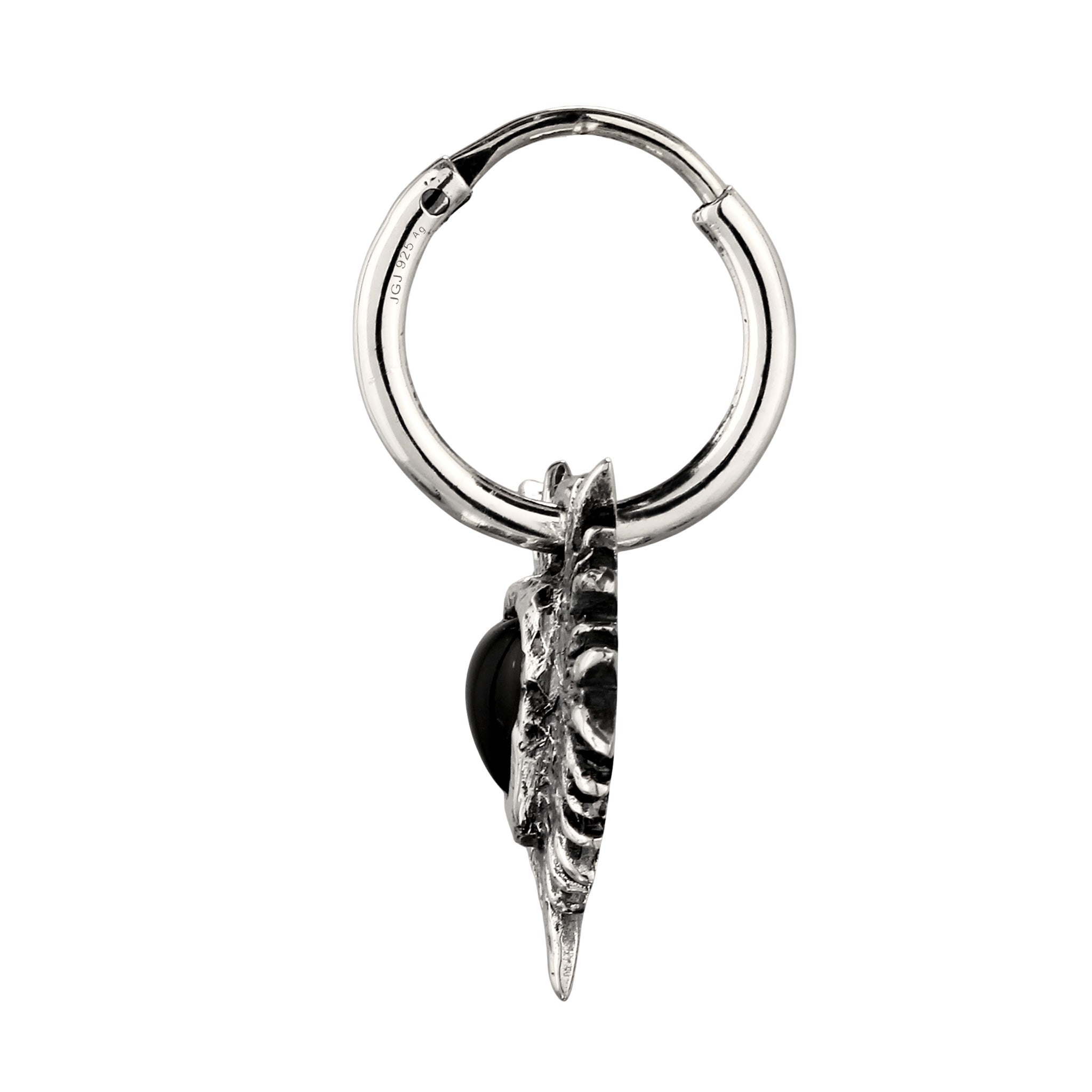 Silber - HAZE & GLORY | Flaming heart Ohrring