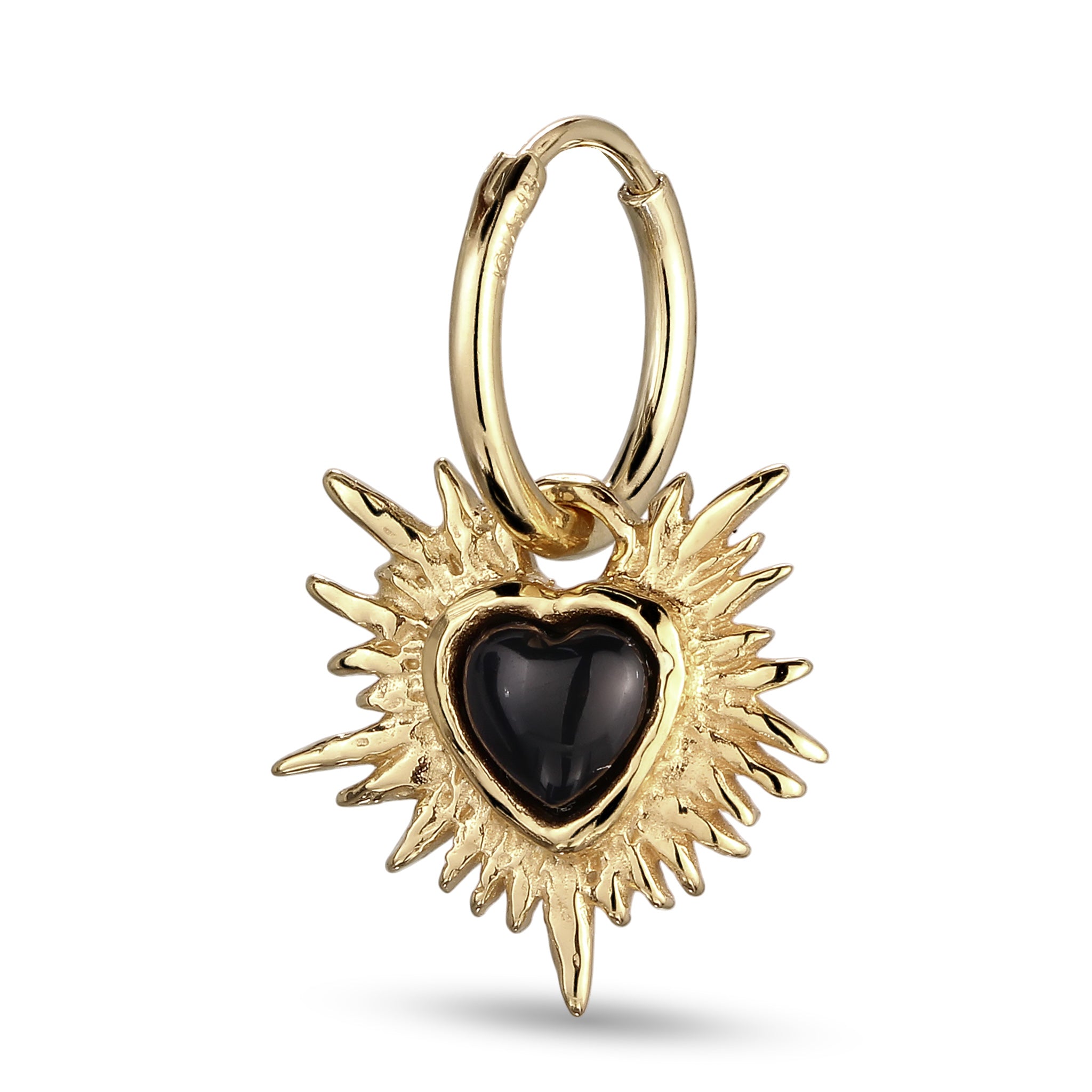Gold - HAZE & GLORY | Flaming heart Ohrring