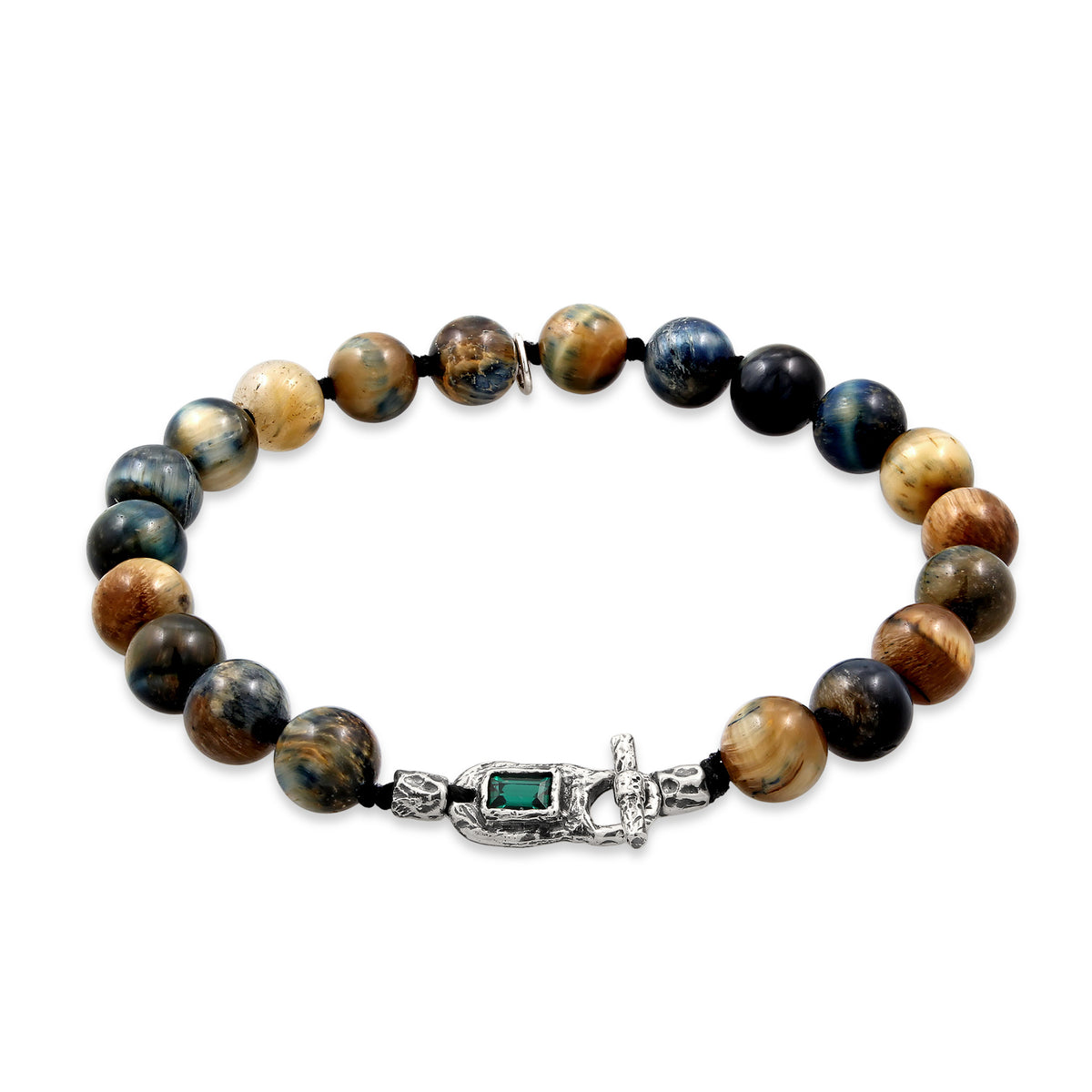 Silber - HAZE & GLORY | Organic flow Emerald Armband